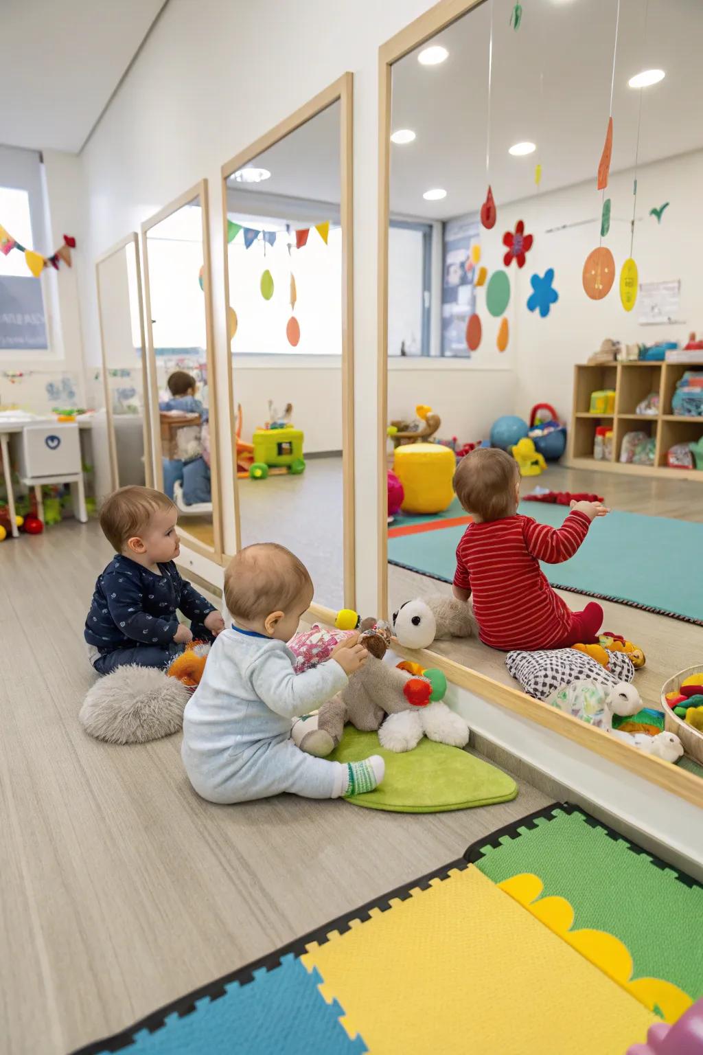 Mirror play supports social development.