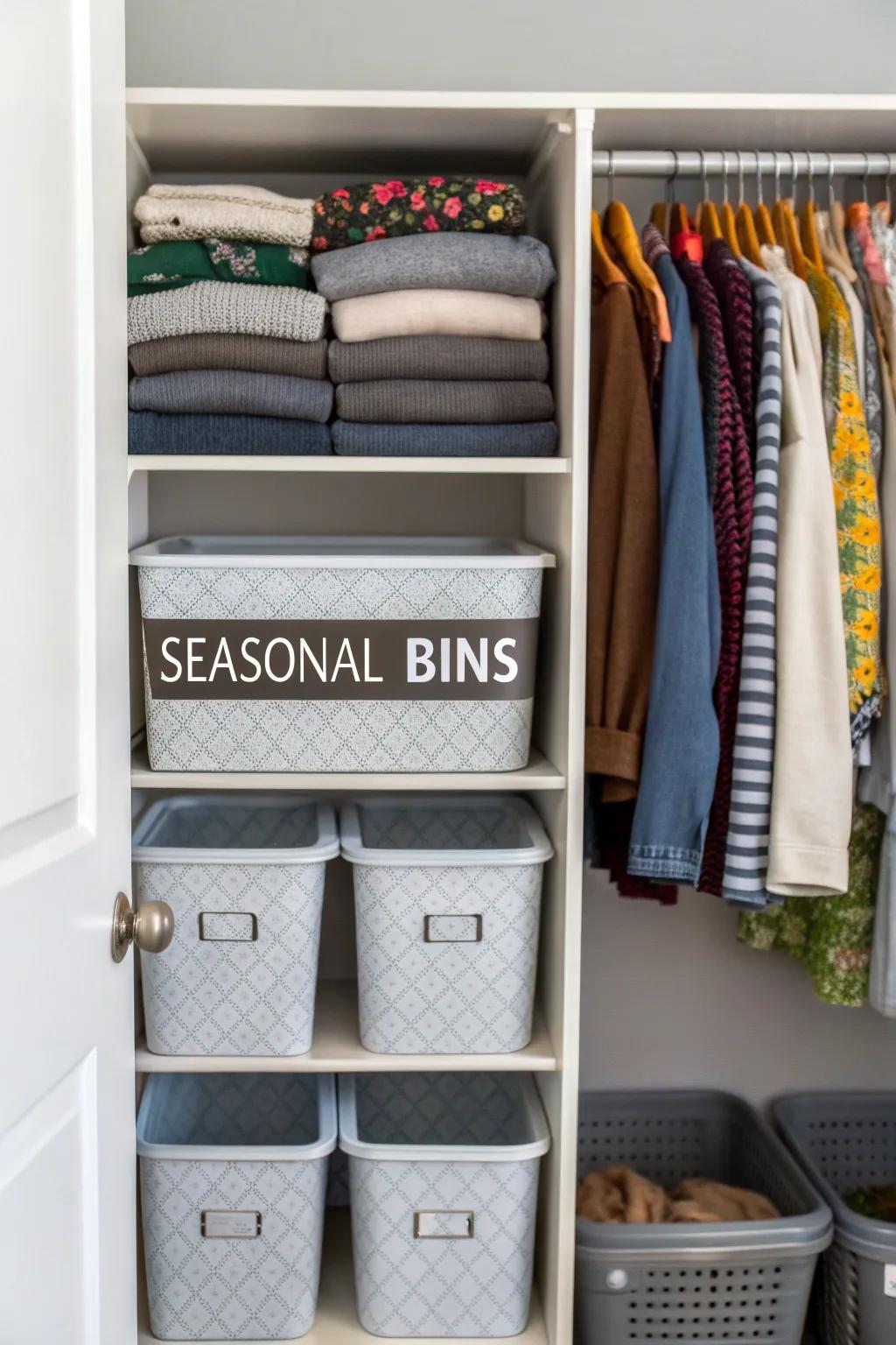 Streamline your seasonal wardrobe changes using a dedicated switching point.