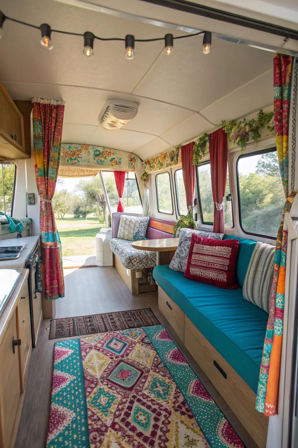 Themed decoration bringing a cohesive and joyful vibe to the RV.