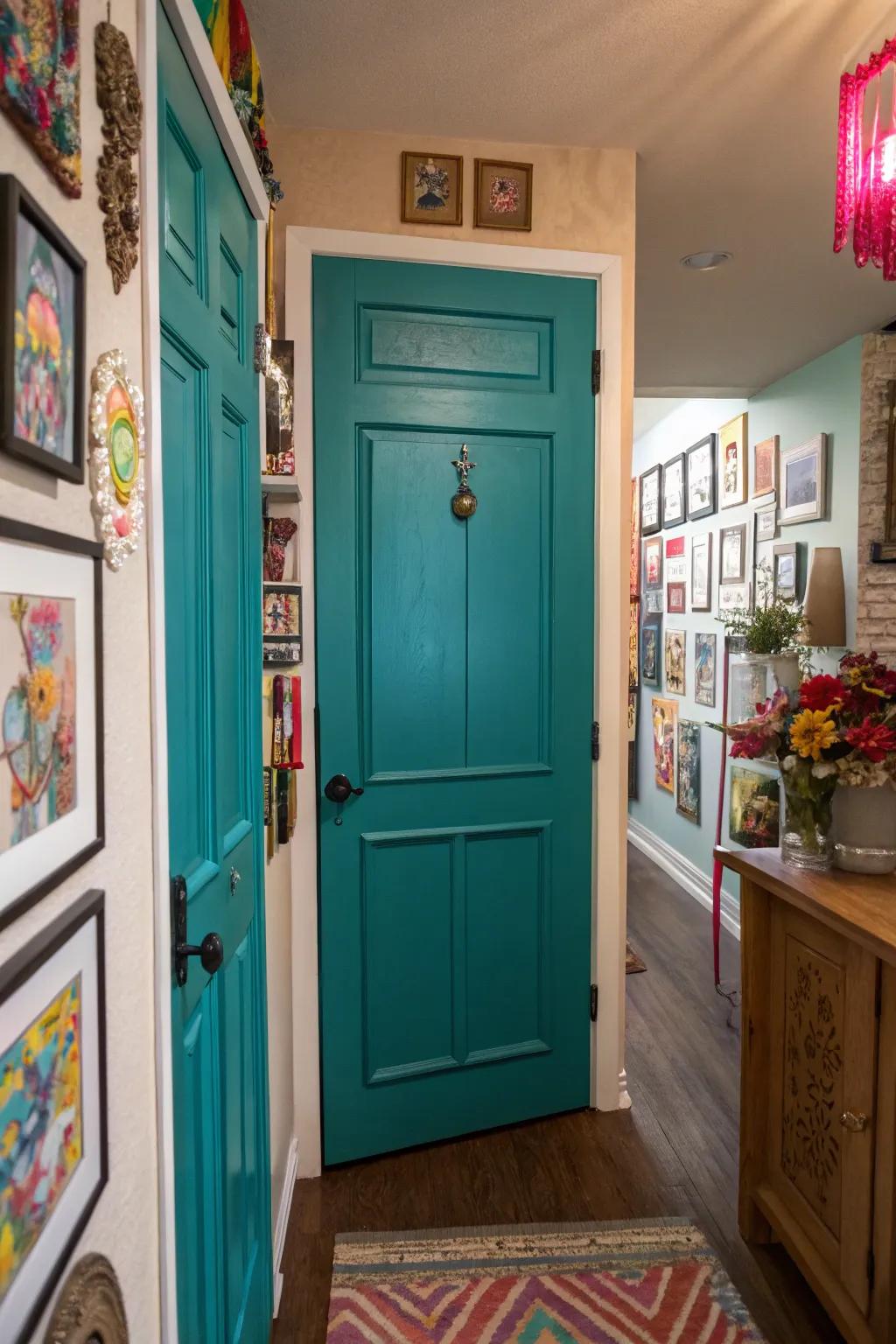 Lagoon doors adding intrigue and personality.