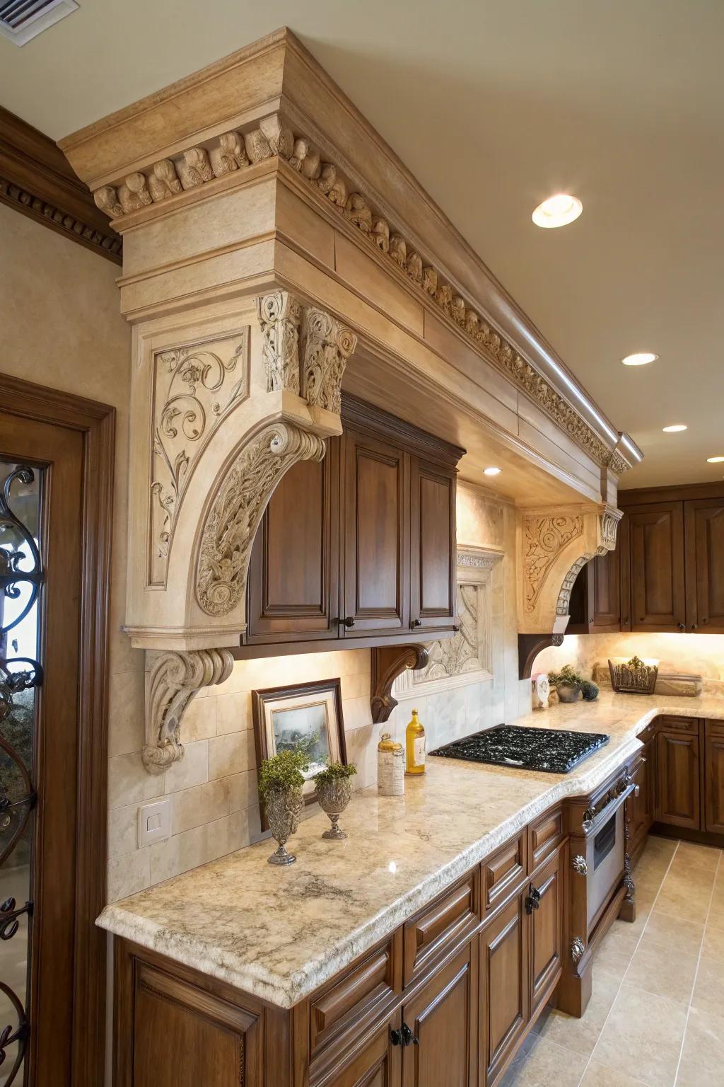 Brackets give historical elegance to trim.