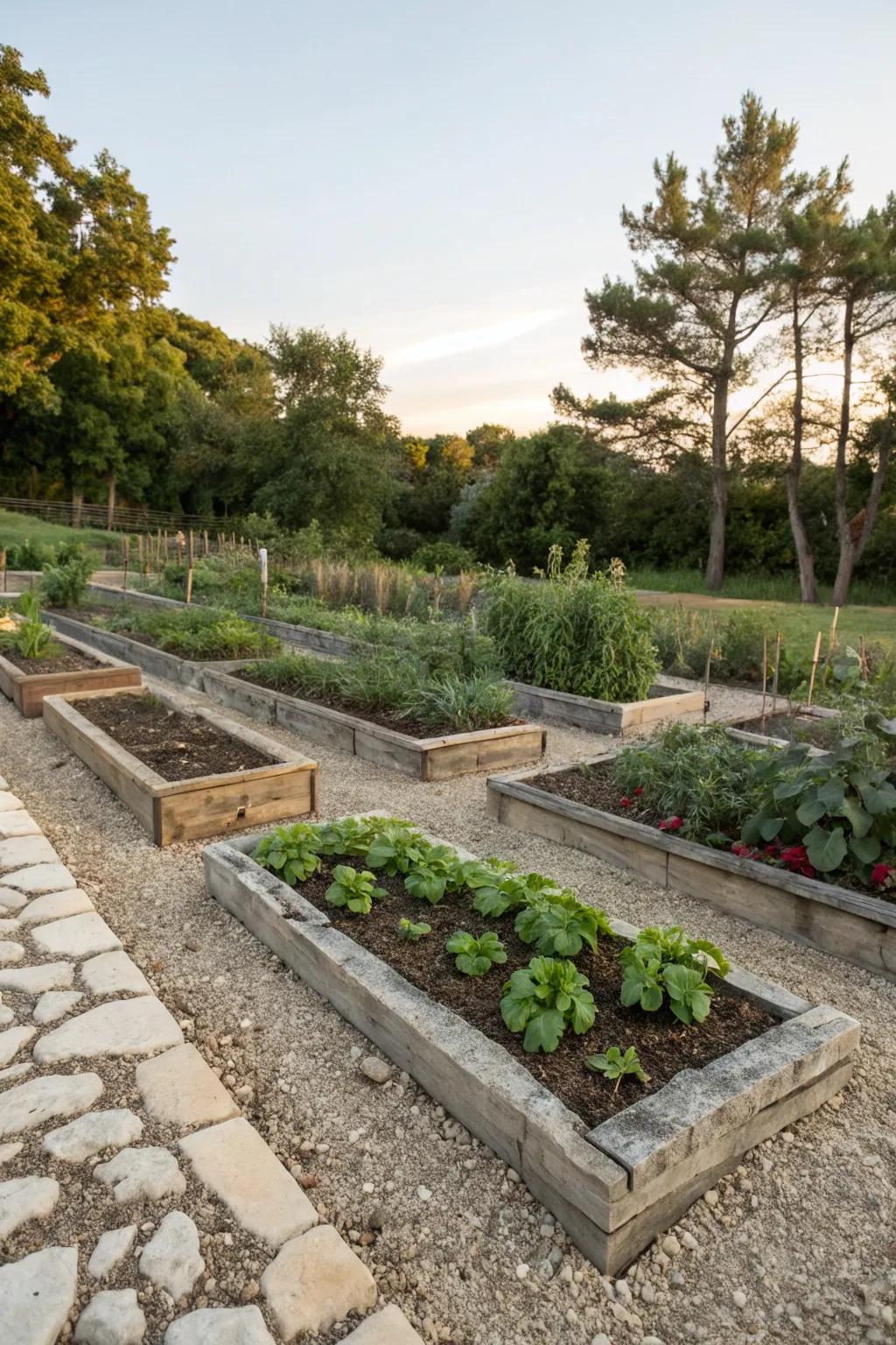 Boulder topping delivers a streamlined and contemporary garden appearance.