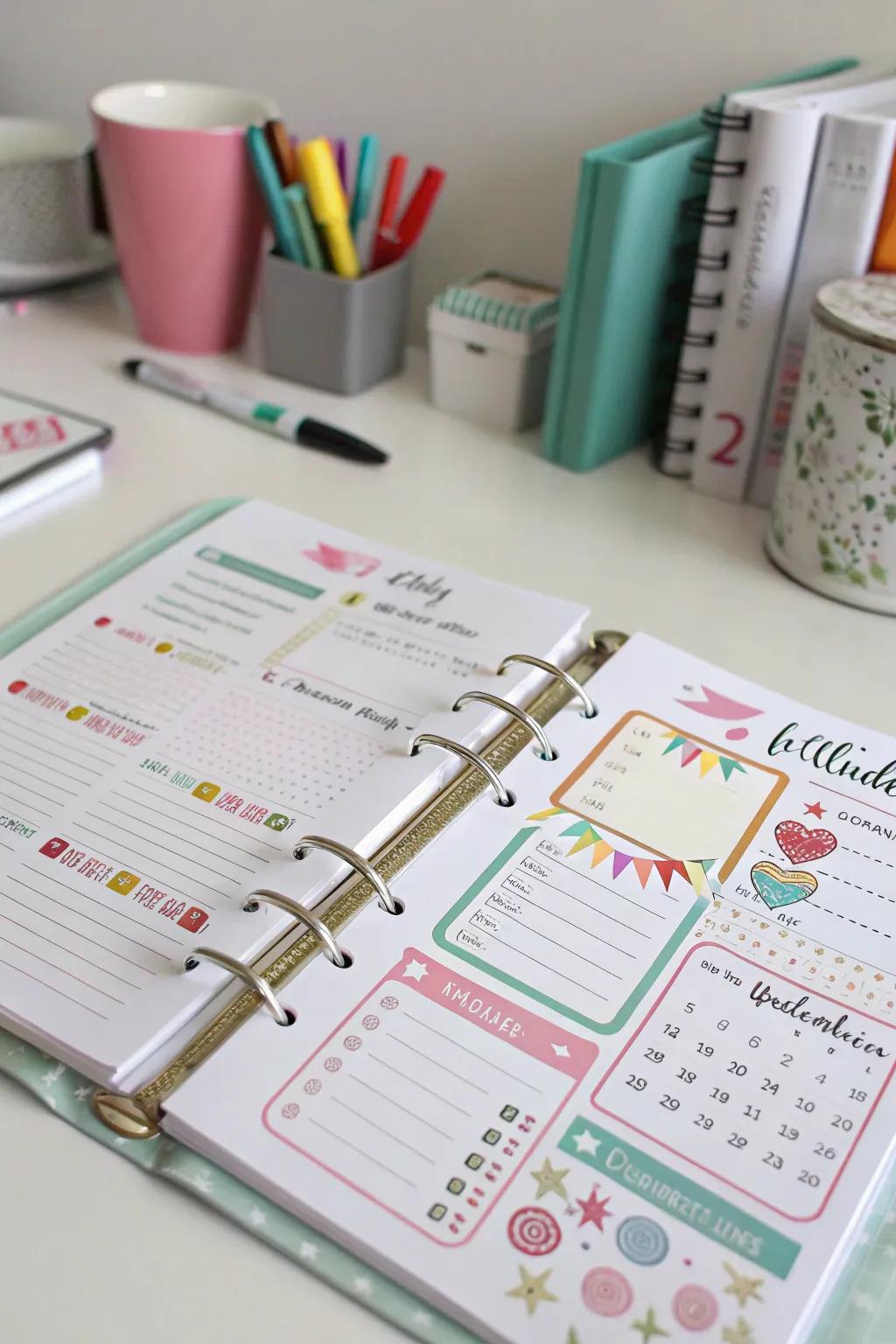 A birthday and gift organizer helps remember and plan special occasions.