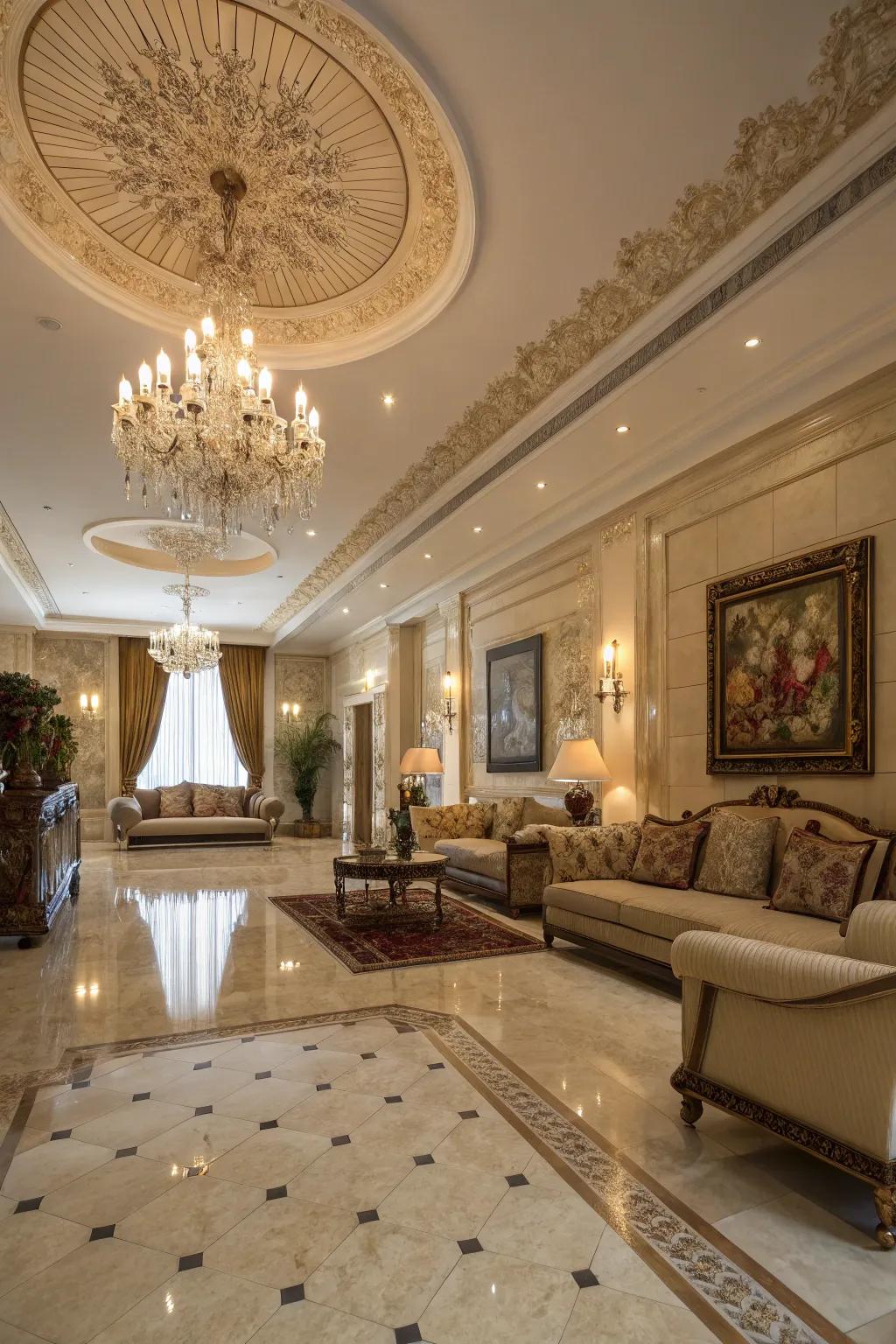 Stone flooring delivers a sumptuous and timeless aesthetic for elegant homes.