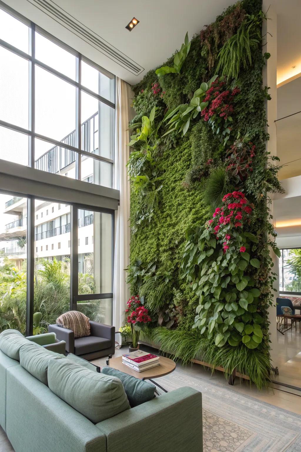 A thriving wall delivers an awe-inspiring focal element.