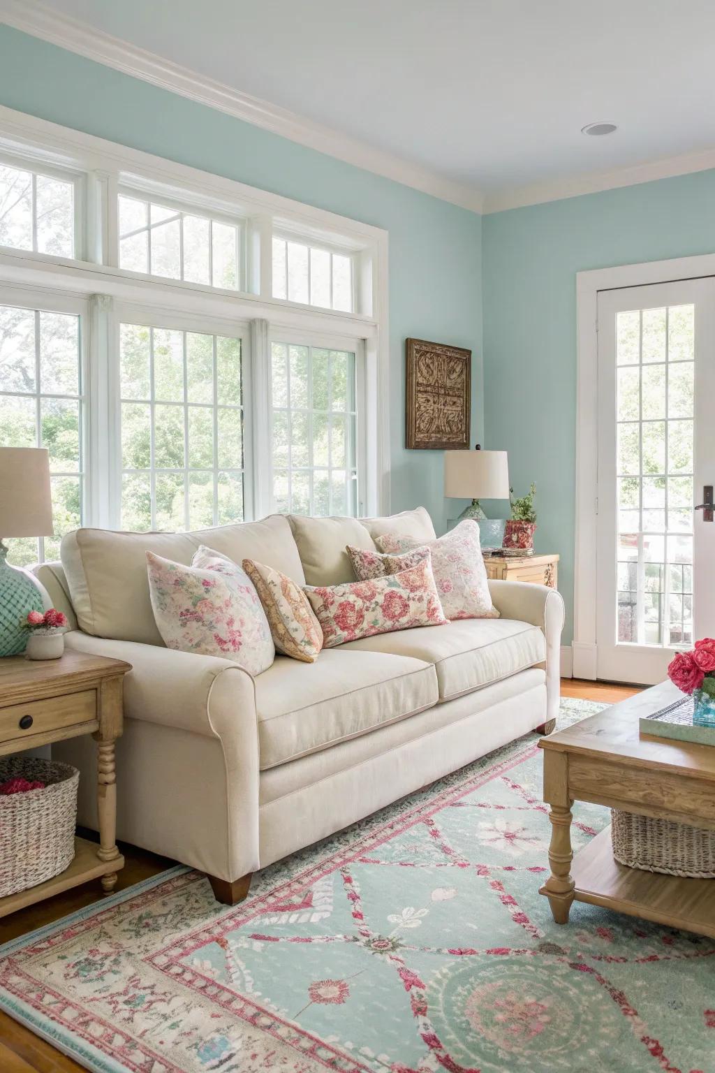 A lounge united by a stylish and cohesive color strategy.