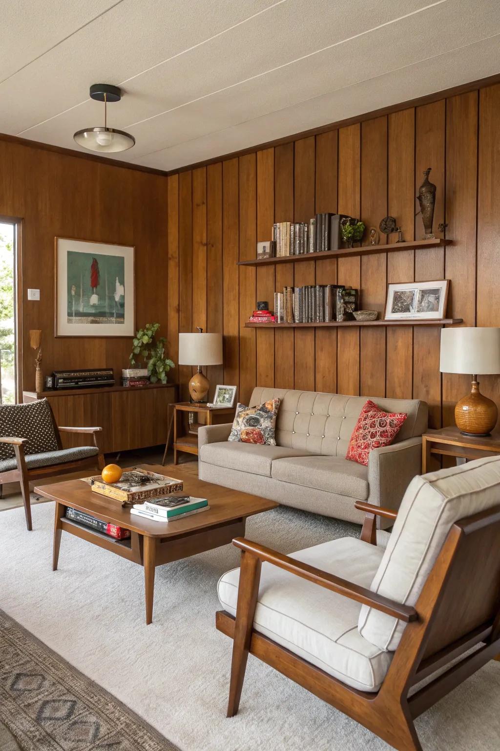 Mid-century modern boards infuse retro charm.