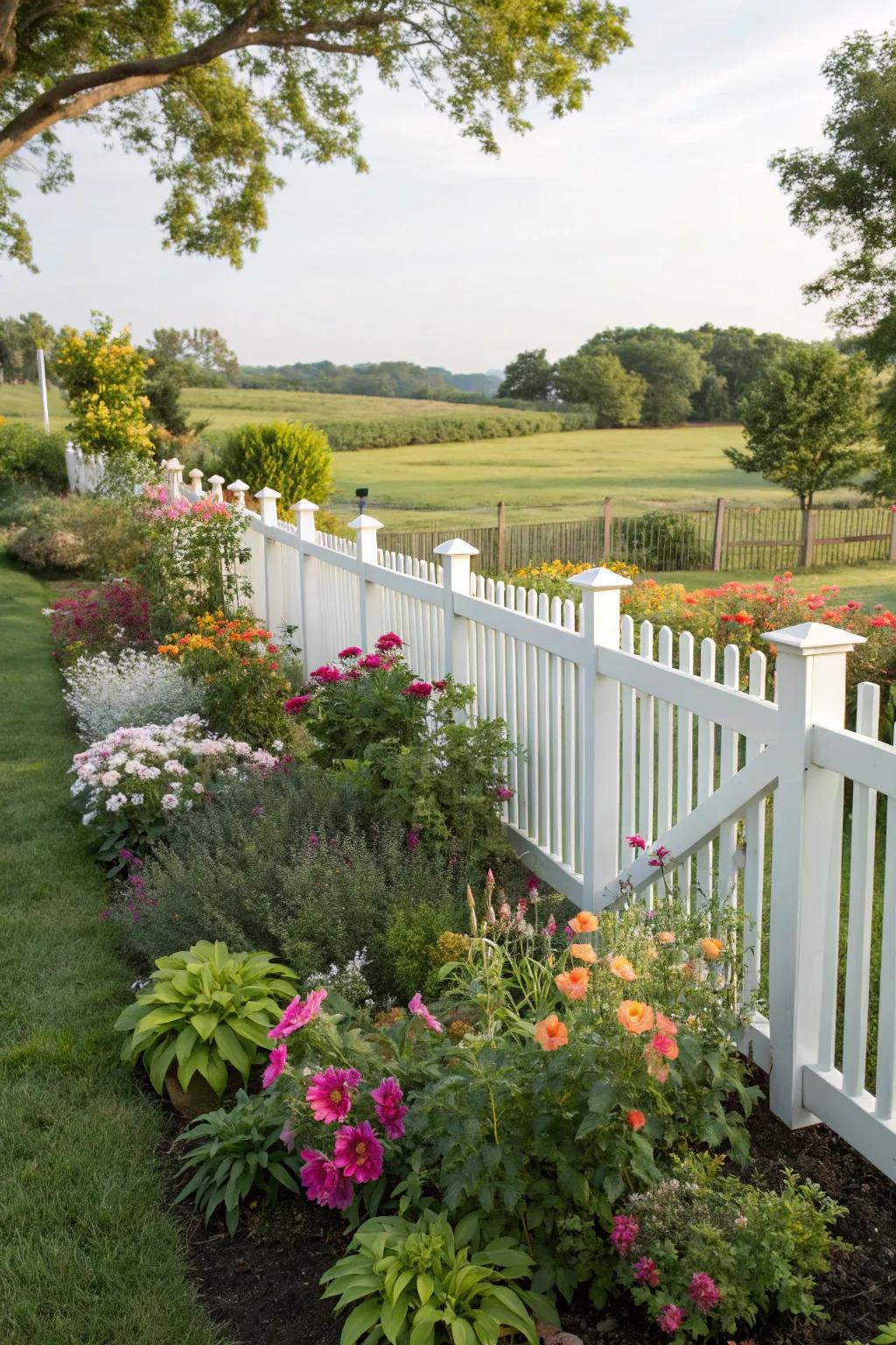 Choose low-maintenance elegance with a PVC fence.