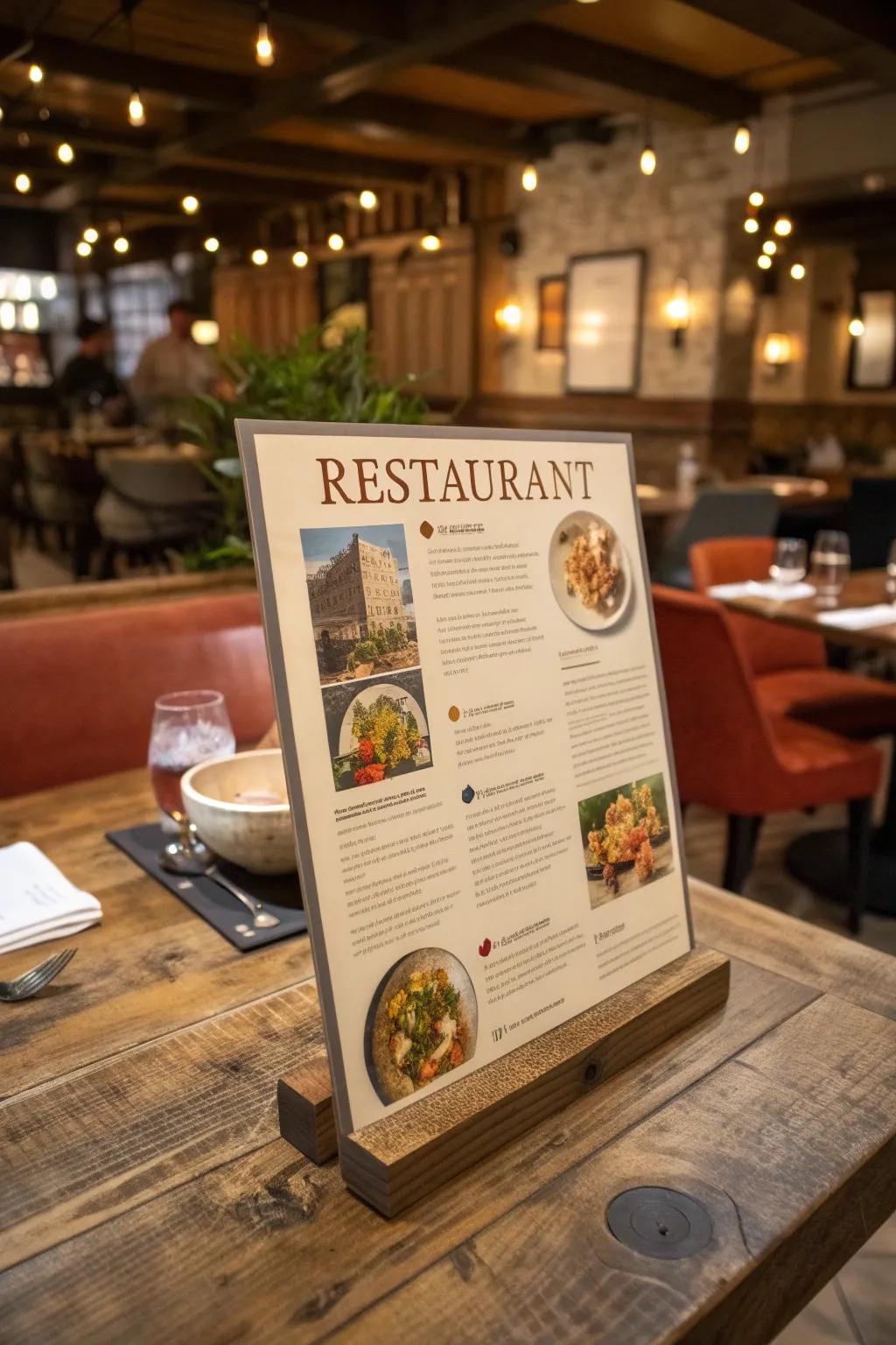 A skillfully composed story adds depth to the dining journey.