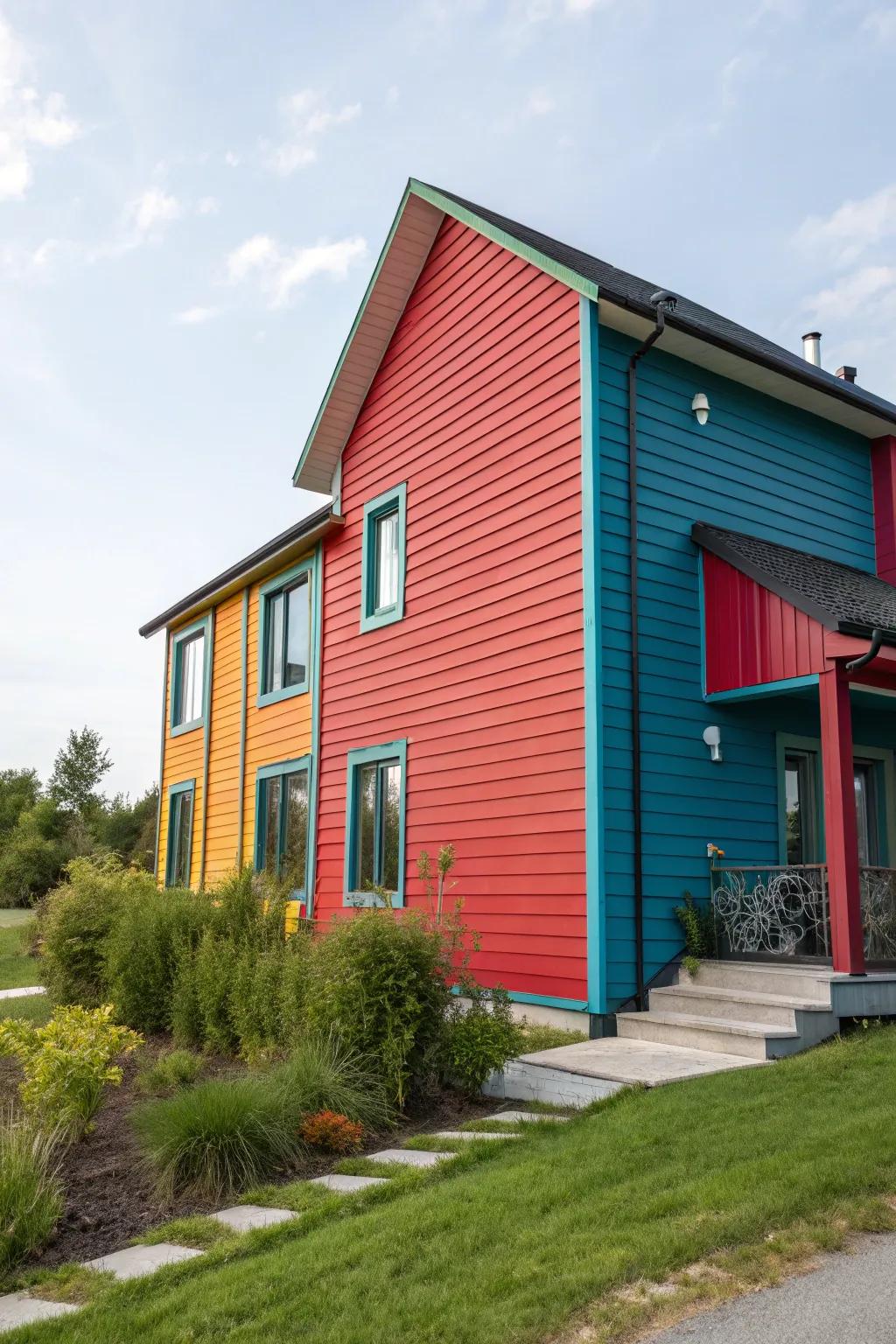Vibrant colors can make your home stand out with personality.