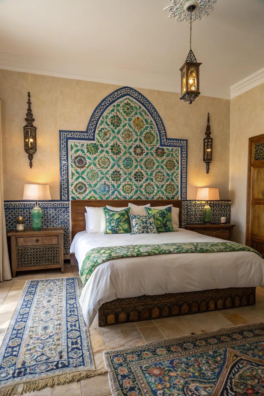Artisanal tiling injects artistic beauty into Moroccan spaces.