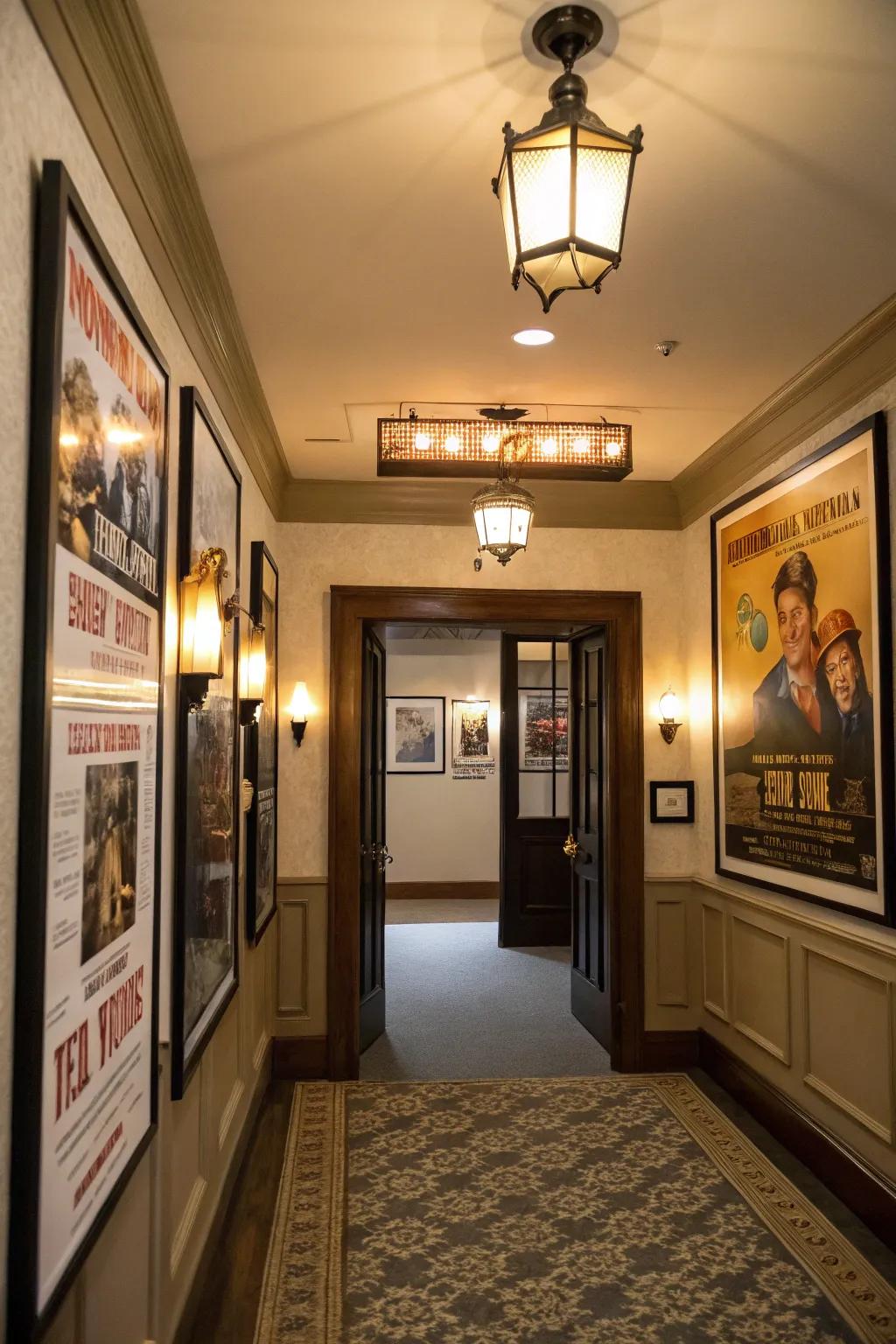 A grand entryway enhances your entire movie room experience.