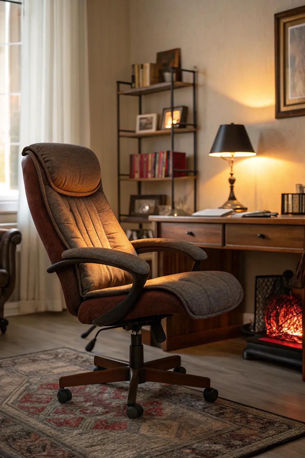 Heated chairs provide comfort and warmth in colder environments.