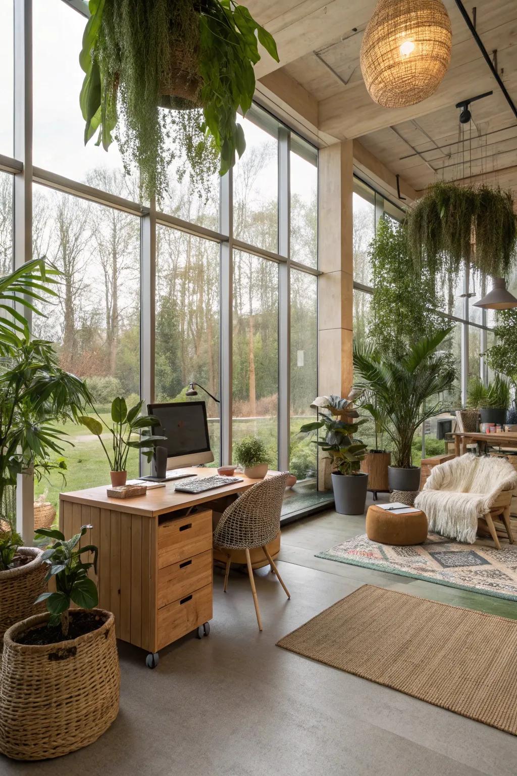 Nature-inspired design enhances connection to nature indoors.