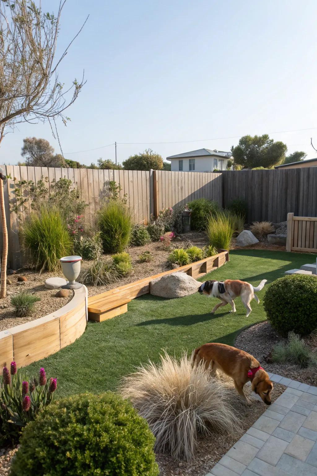 Fashion a tranquil haven through a feeling garden for your dog.