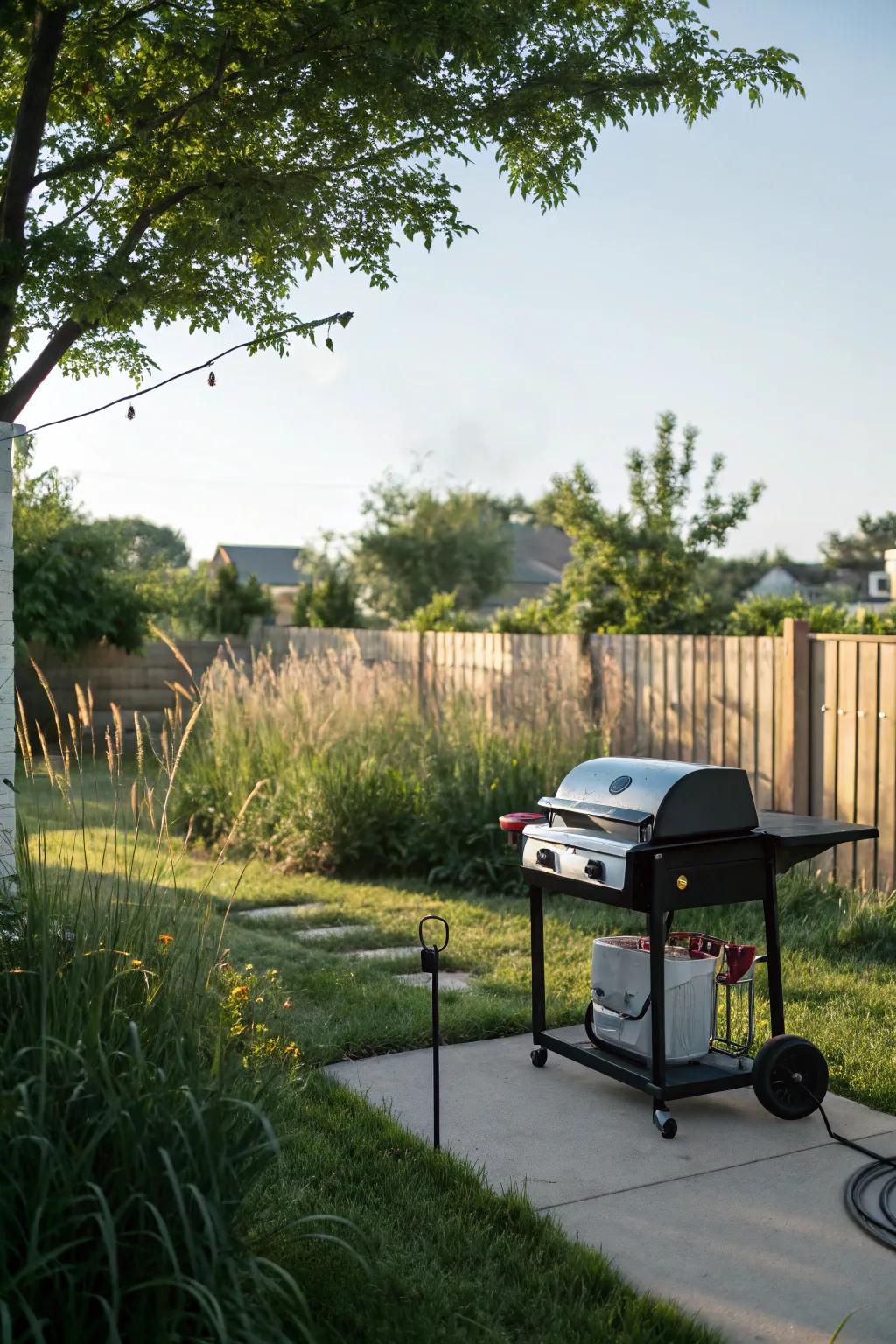 A portable barbecue enables versatile entertaining in any space.