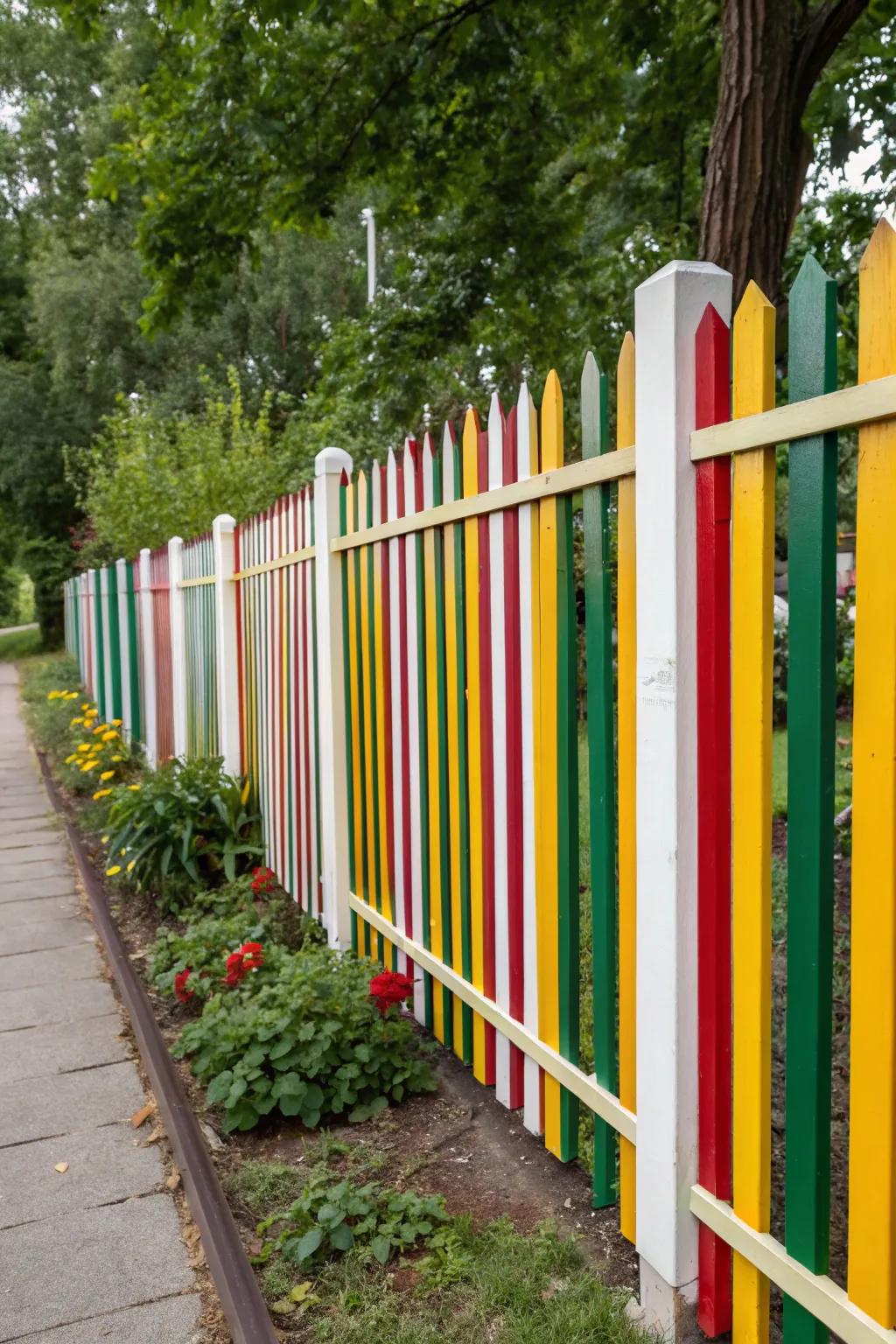 Striped patterns add movement to your garden.