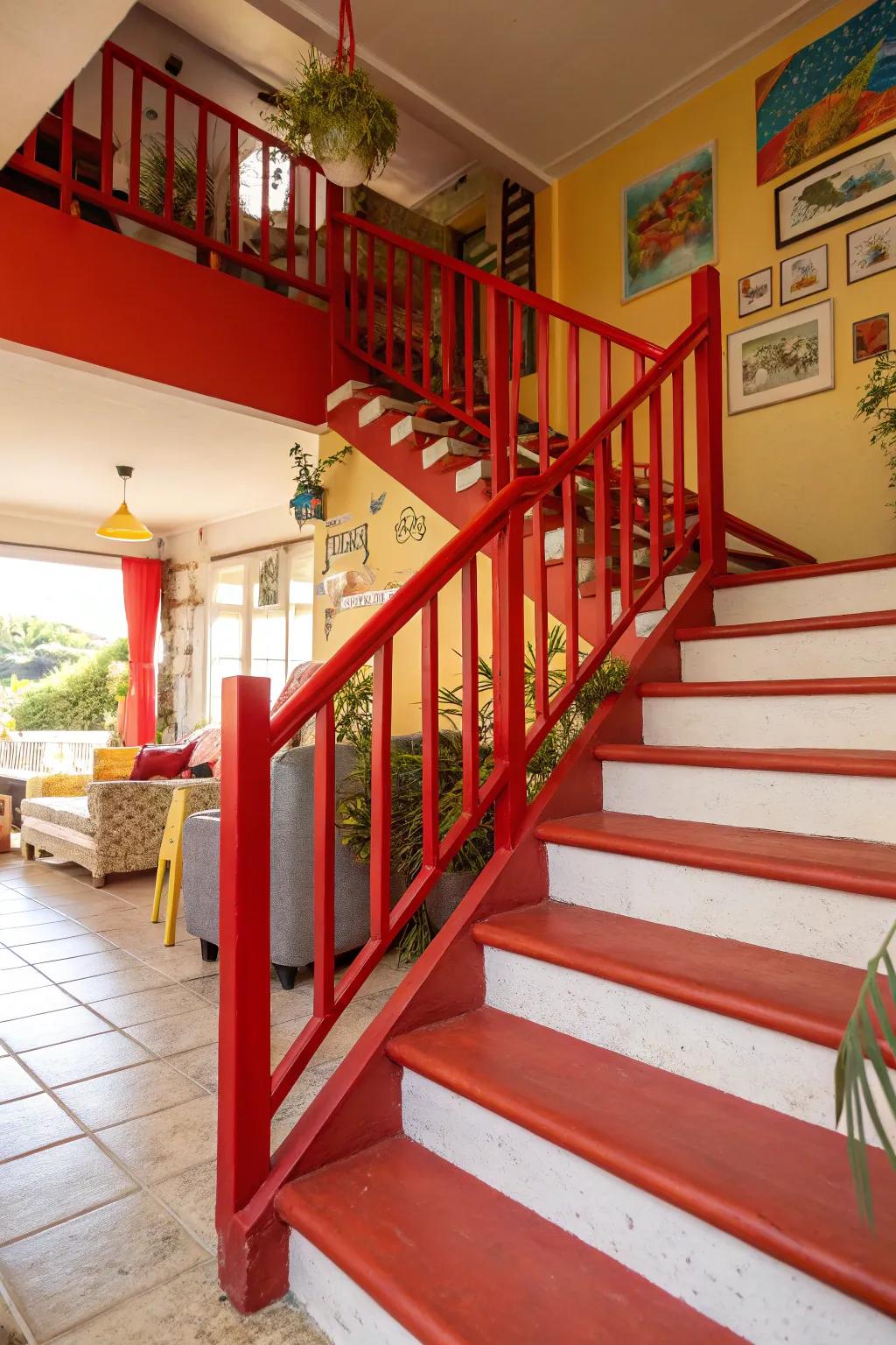 Vibrant red creates a daring and energetic center of attention.