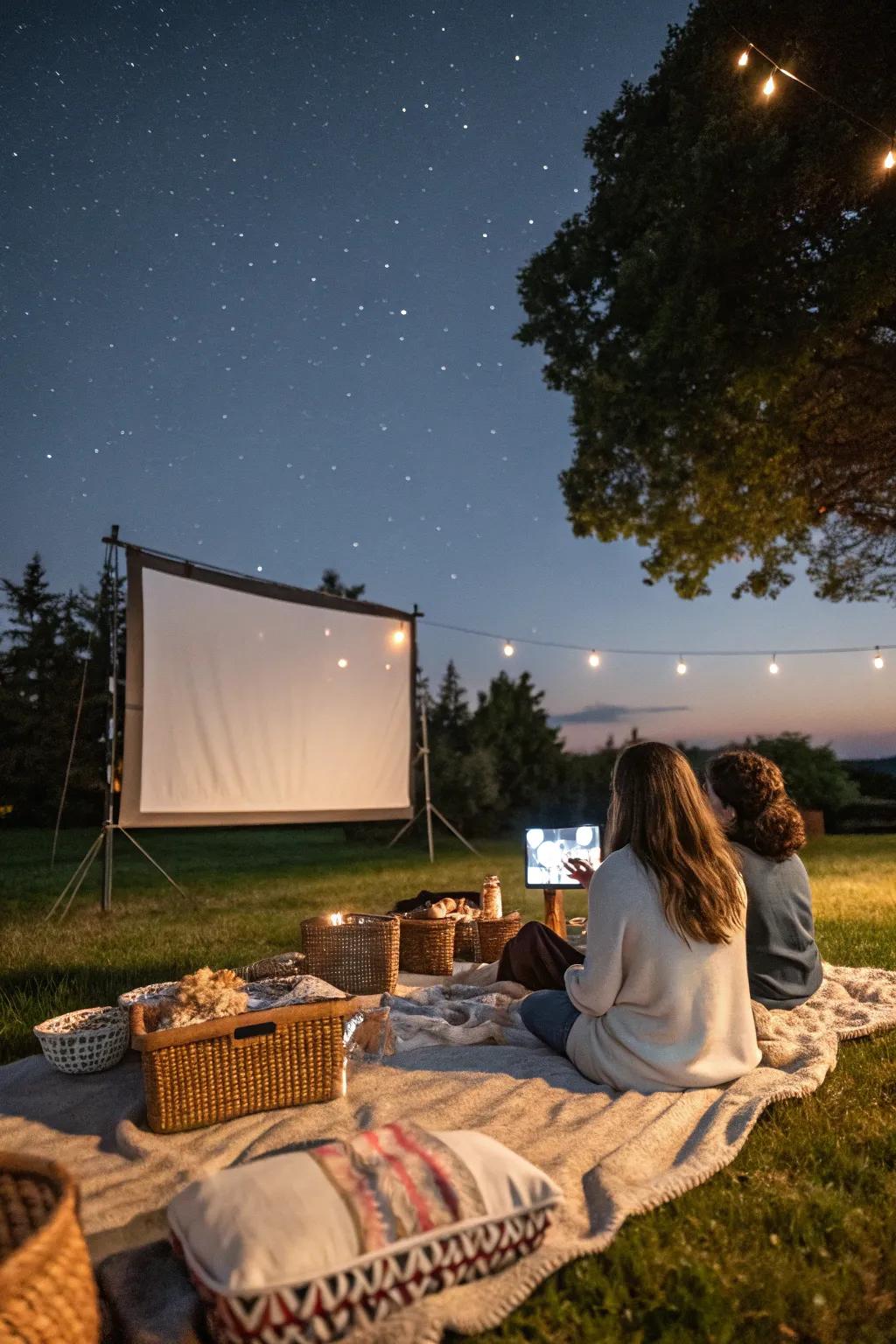 Relish a cinematic experience beneath the stars.