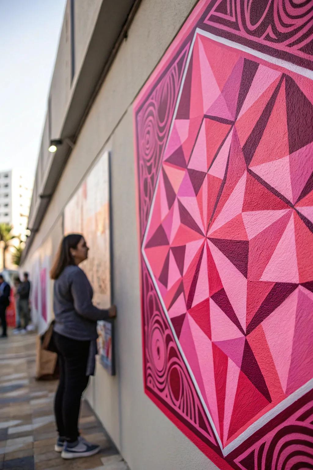 Modern shaped illustrations by using rouge patterns.