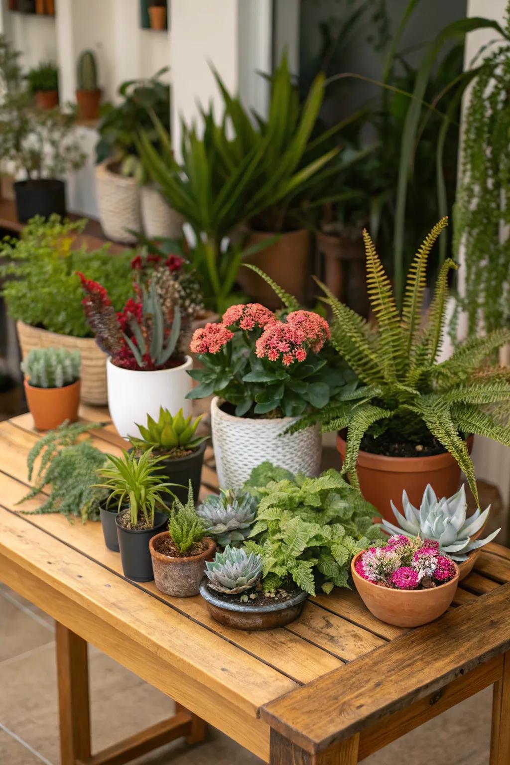 Combine a variety of plants for an attention-grabbing display.