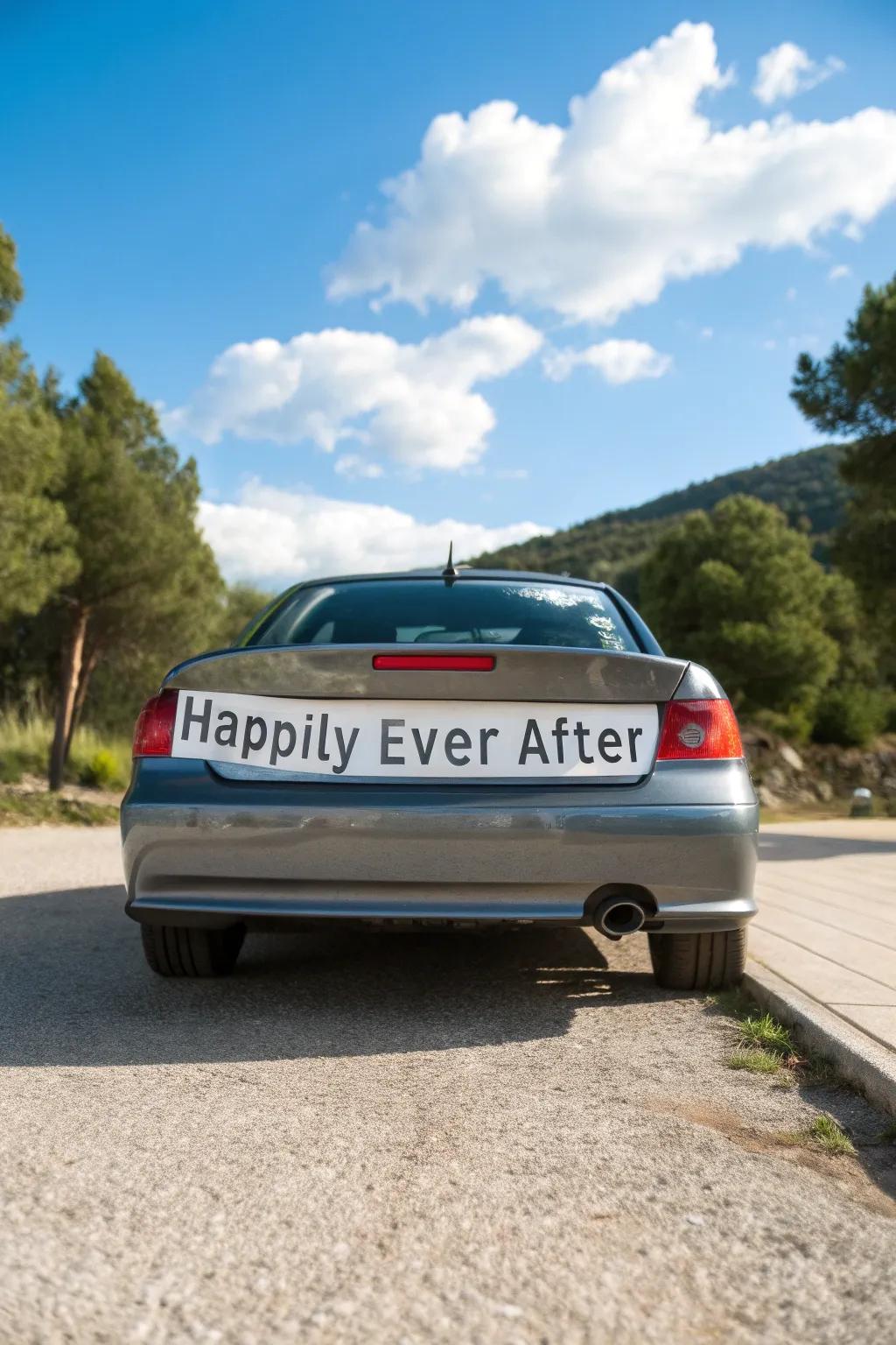 A personalized license plate creates a distinctive and individual statement.