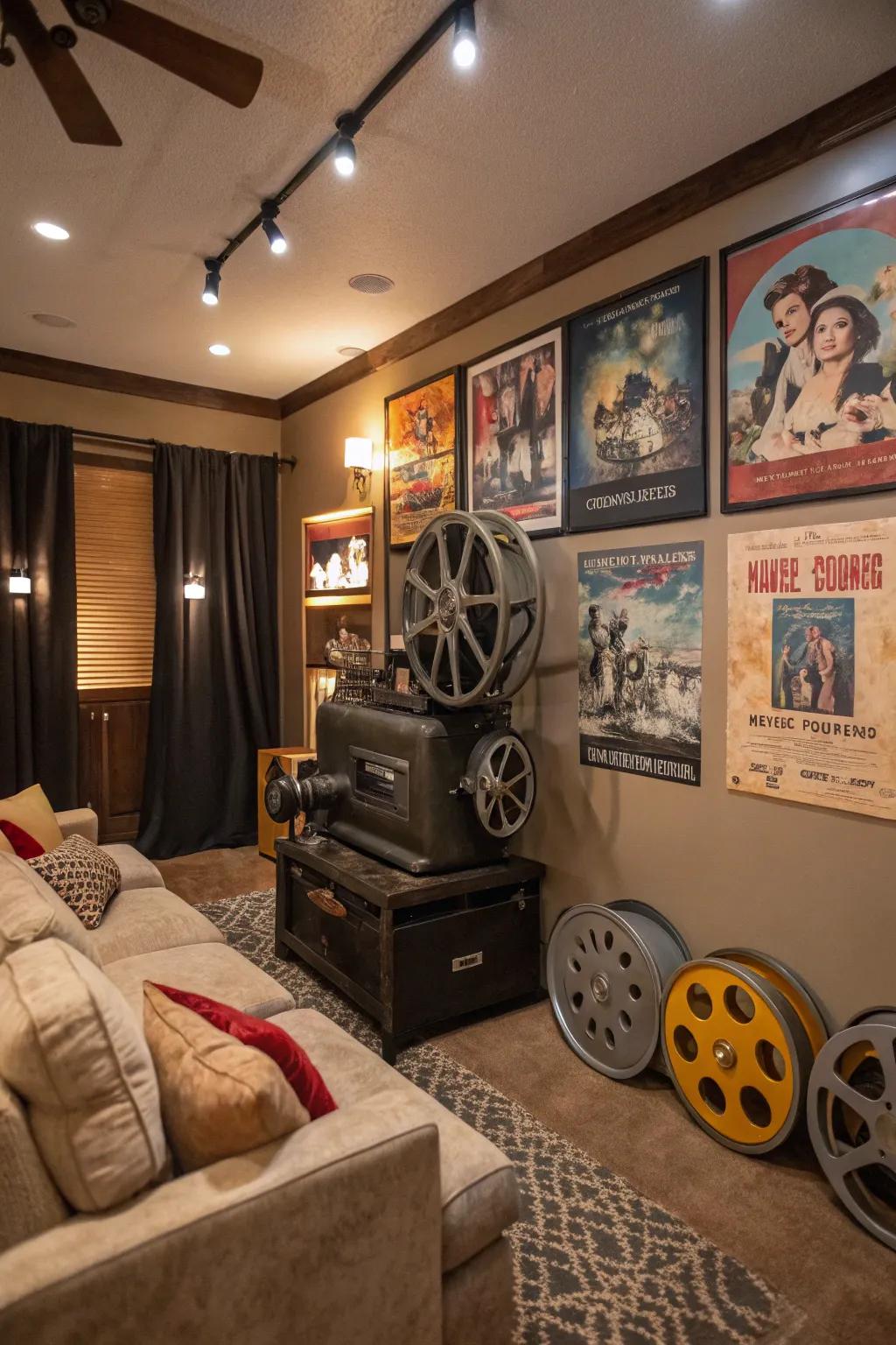 Themed decor adds personality and charm to your projector space.