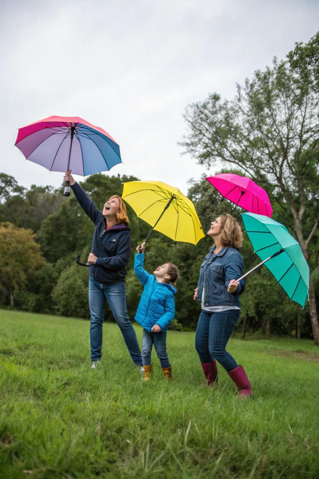 Introduce a splash of vibrancy and enjoyment through whimsical umbrella accessories.