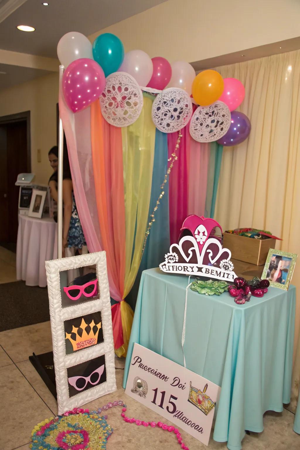 Unique picture stations offer fun and memorable moments.