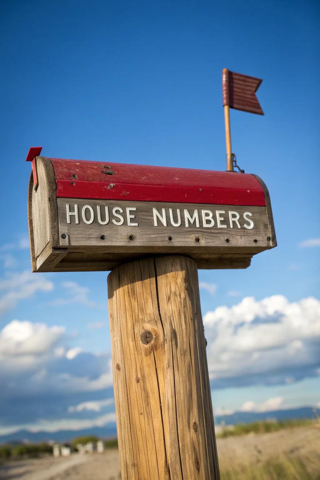 Integrated house numbers add a useful yet stylish touch to this mailbox support.