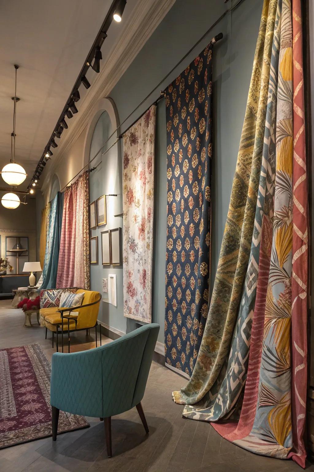 Cloth fosters wall decor.