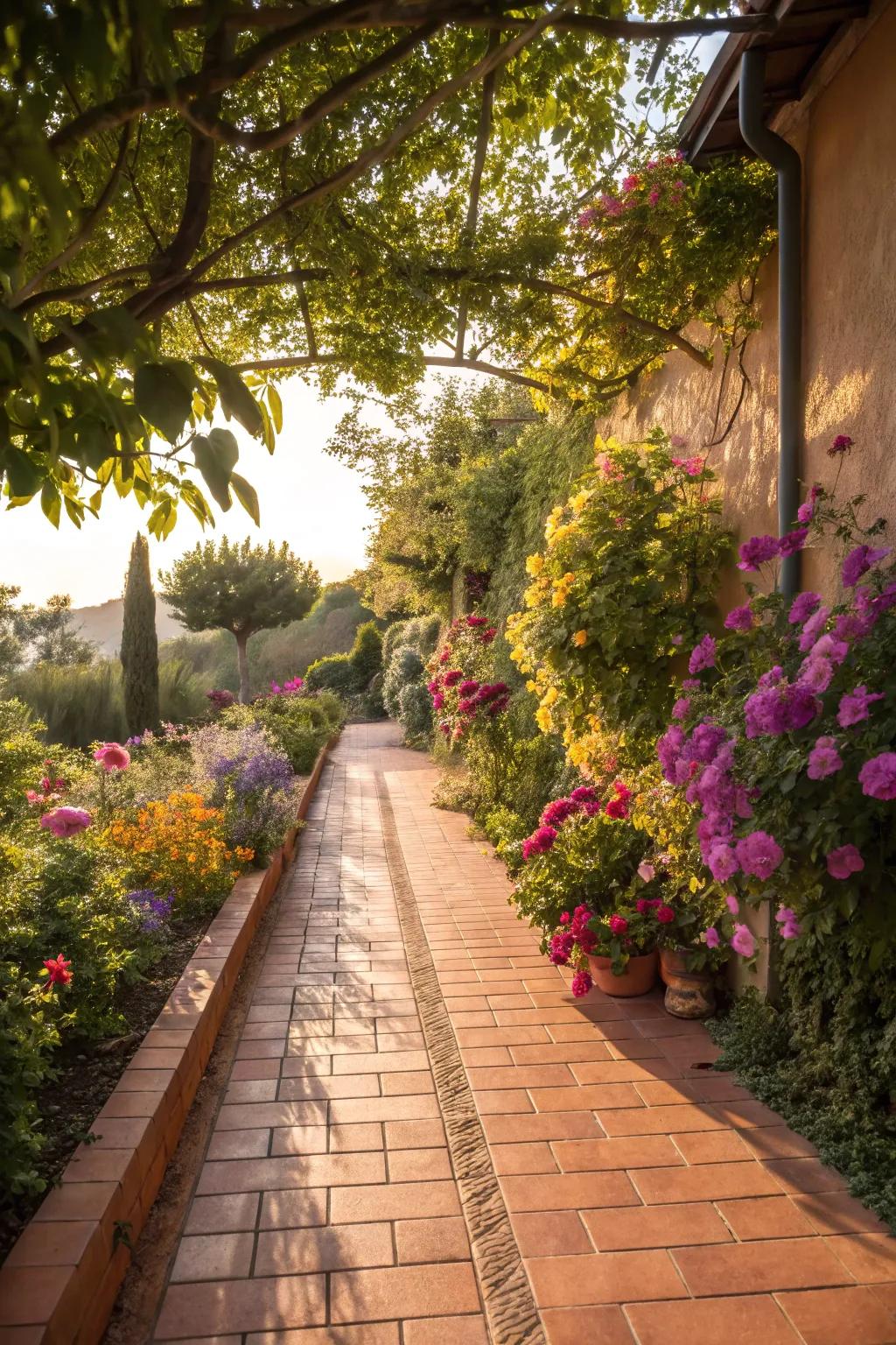 Terracotta pavers infuse Mediterranean warmth into your home.