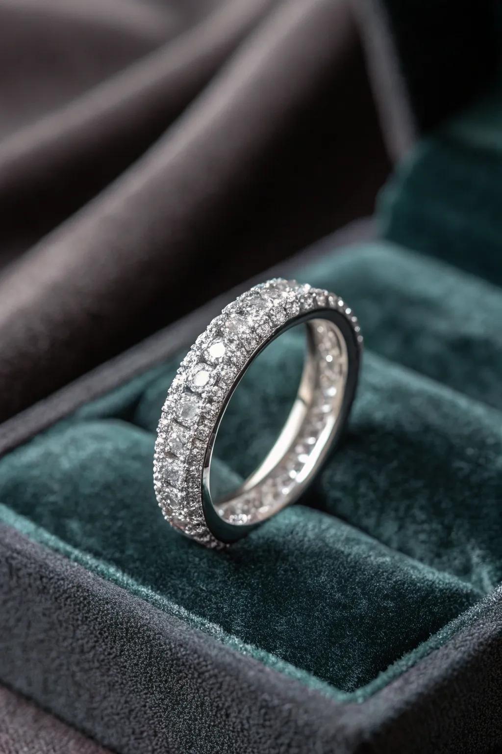 A micropave set ring with delicate sparkle and elegance.