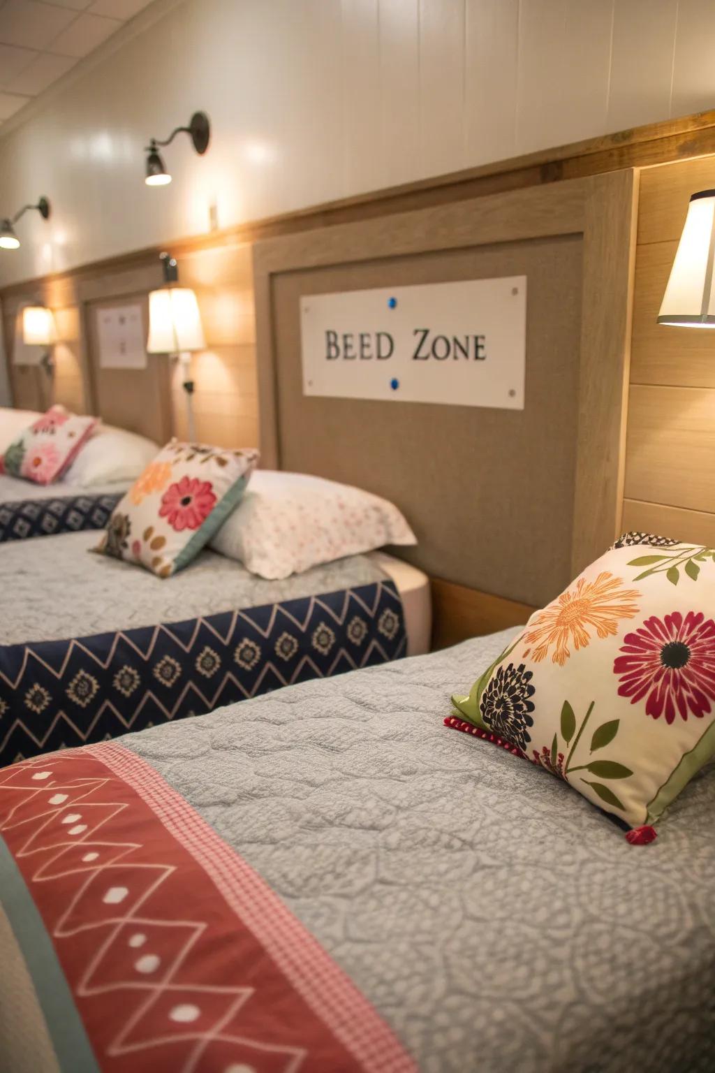 Tailored sleeping spots ensure each child feels at home.