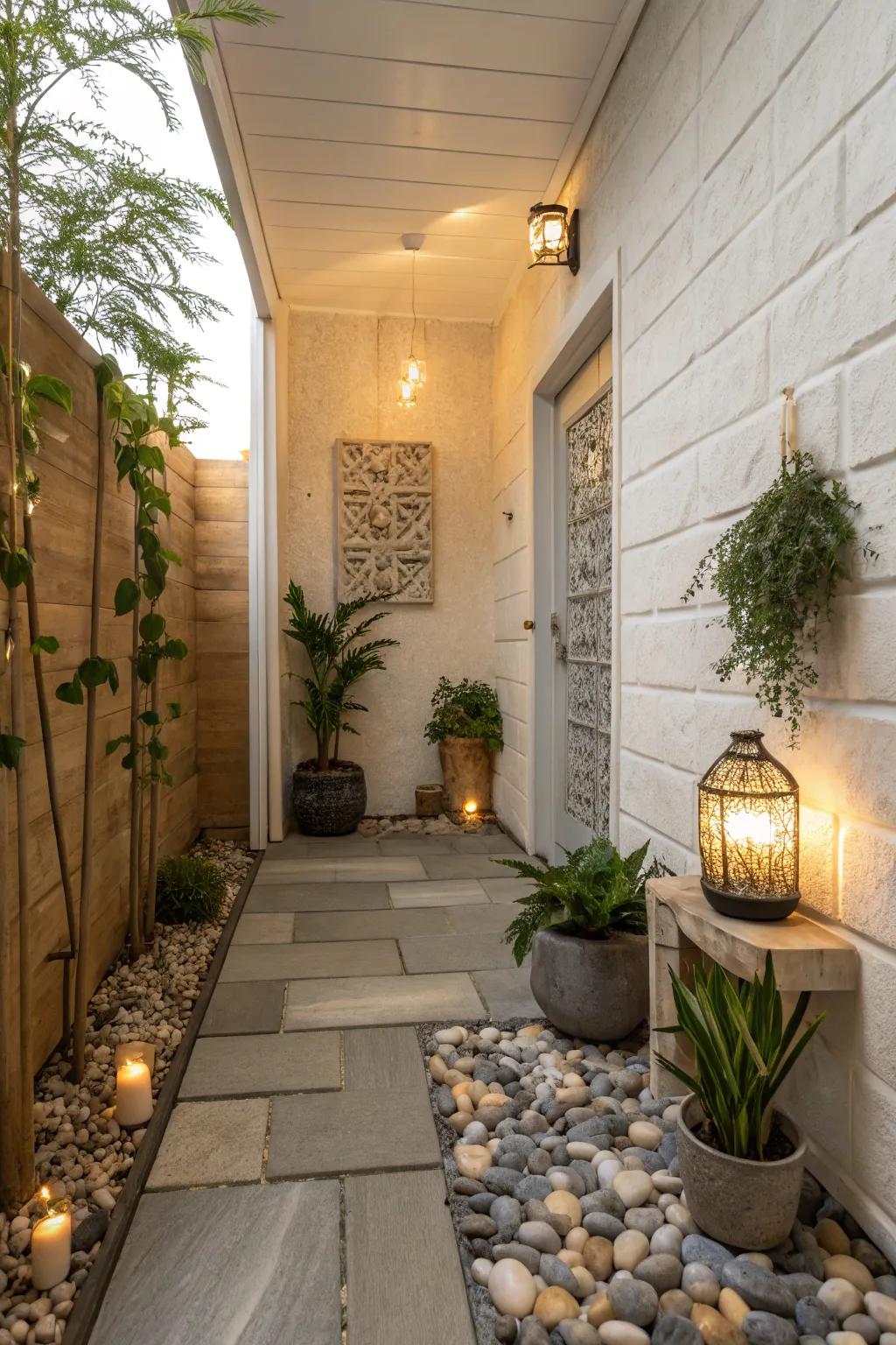 Earthy Charm with Stone-Look Coverings