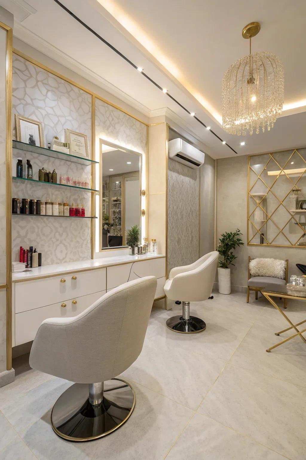 Understated luxury bringing refinement into the salon.
