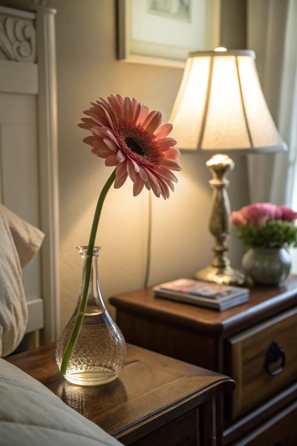 A single blossom can make a powerful statement in any room.
