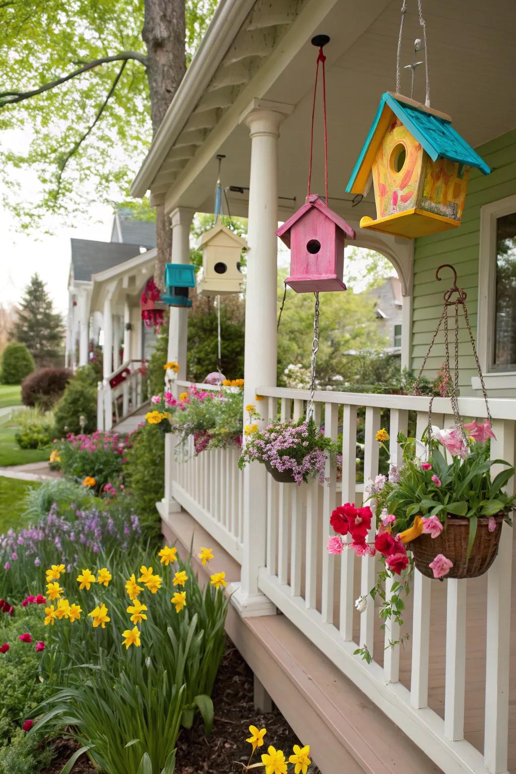 DIY avian shelters deliver a whimsical and hospitable element to your porch.