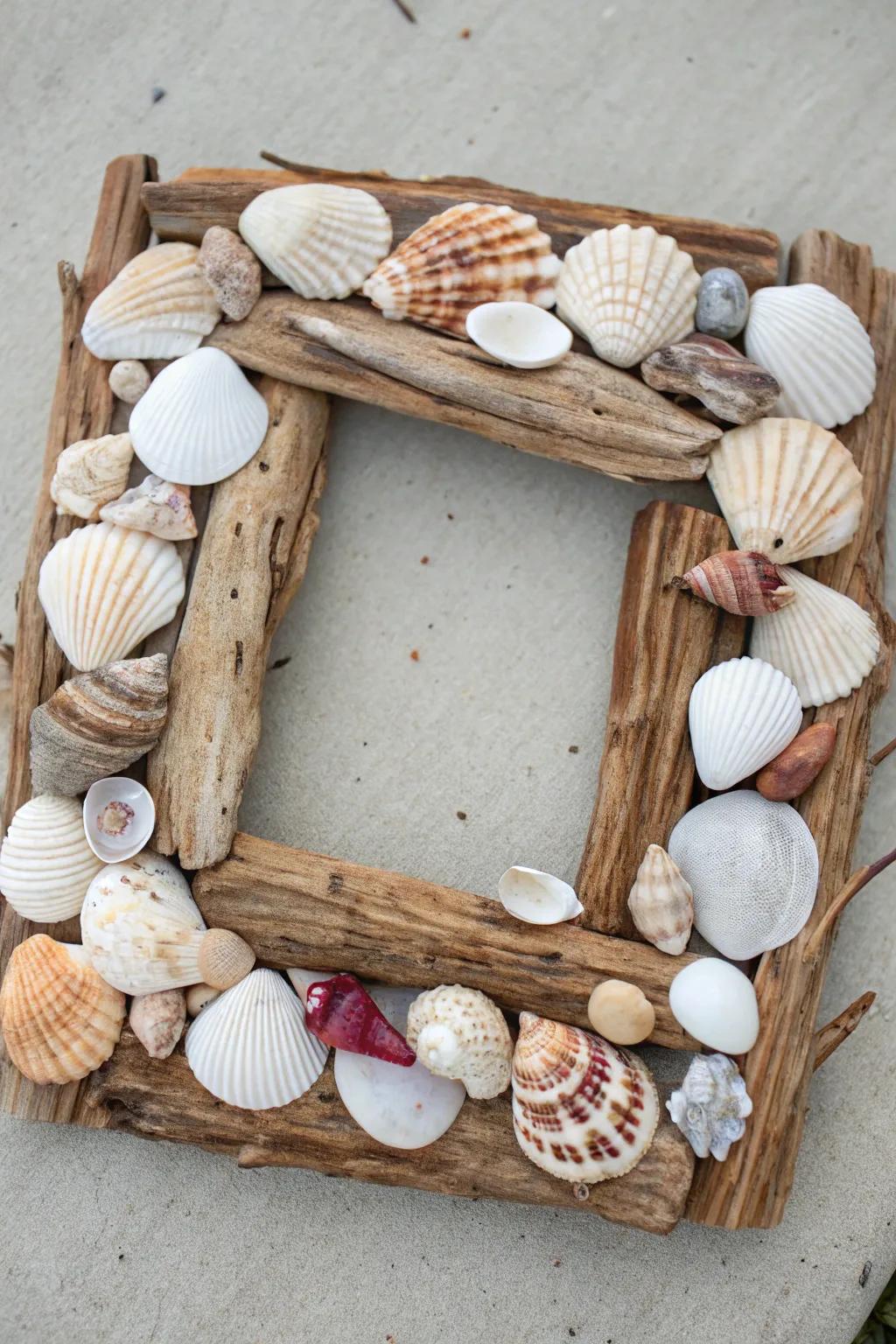 Capture the essence of the beach with a coastal square wreath.