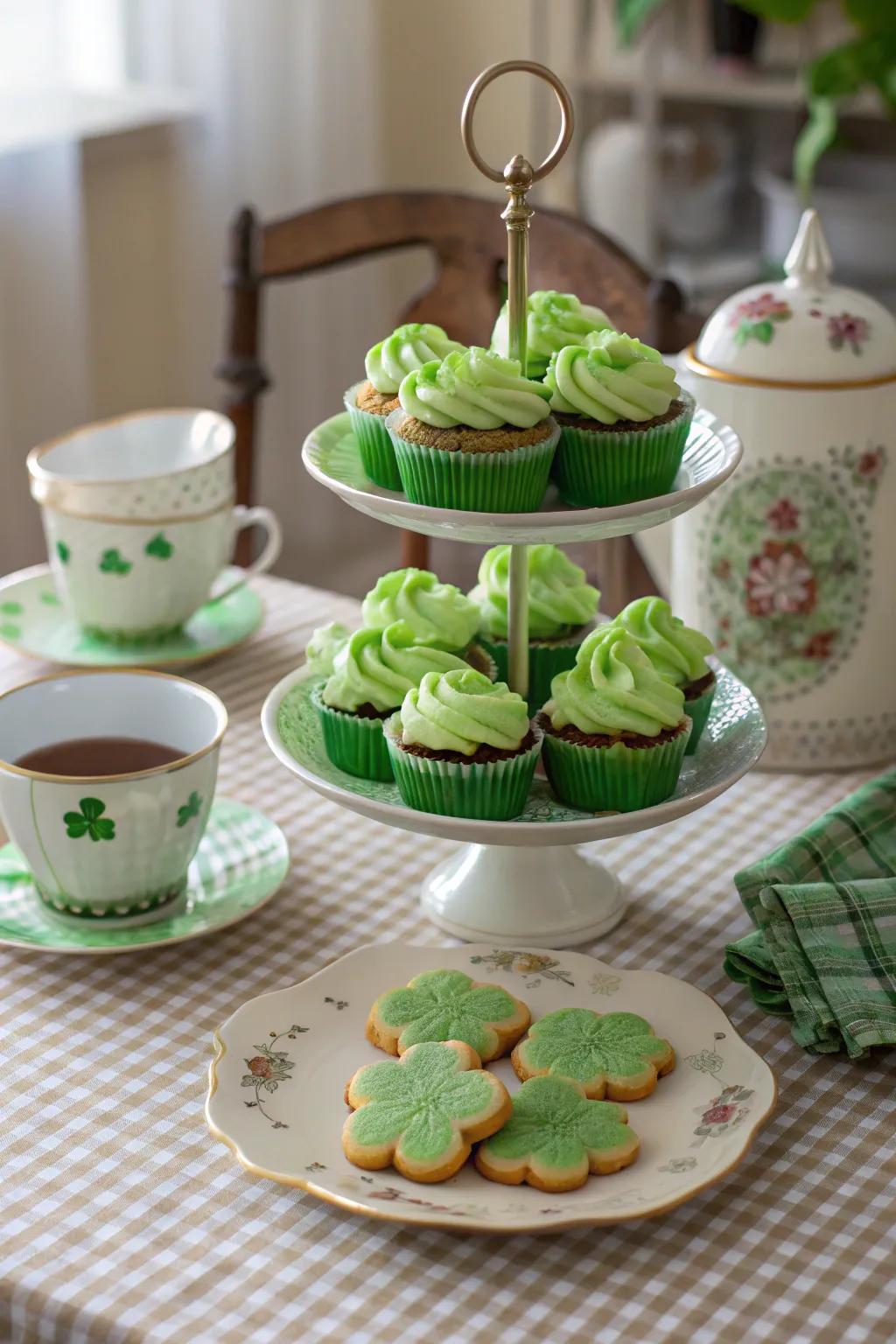 Celebrate with a refined emerald tea get-together.
