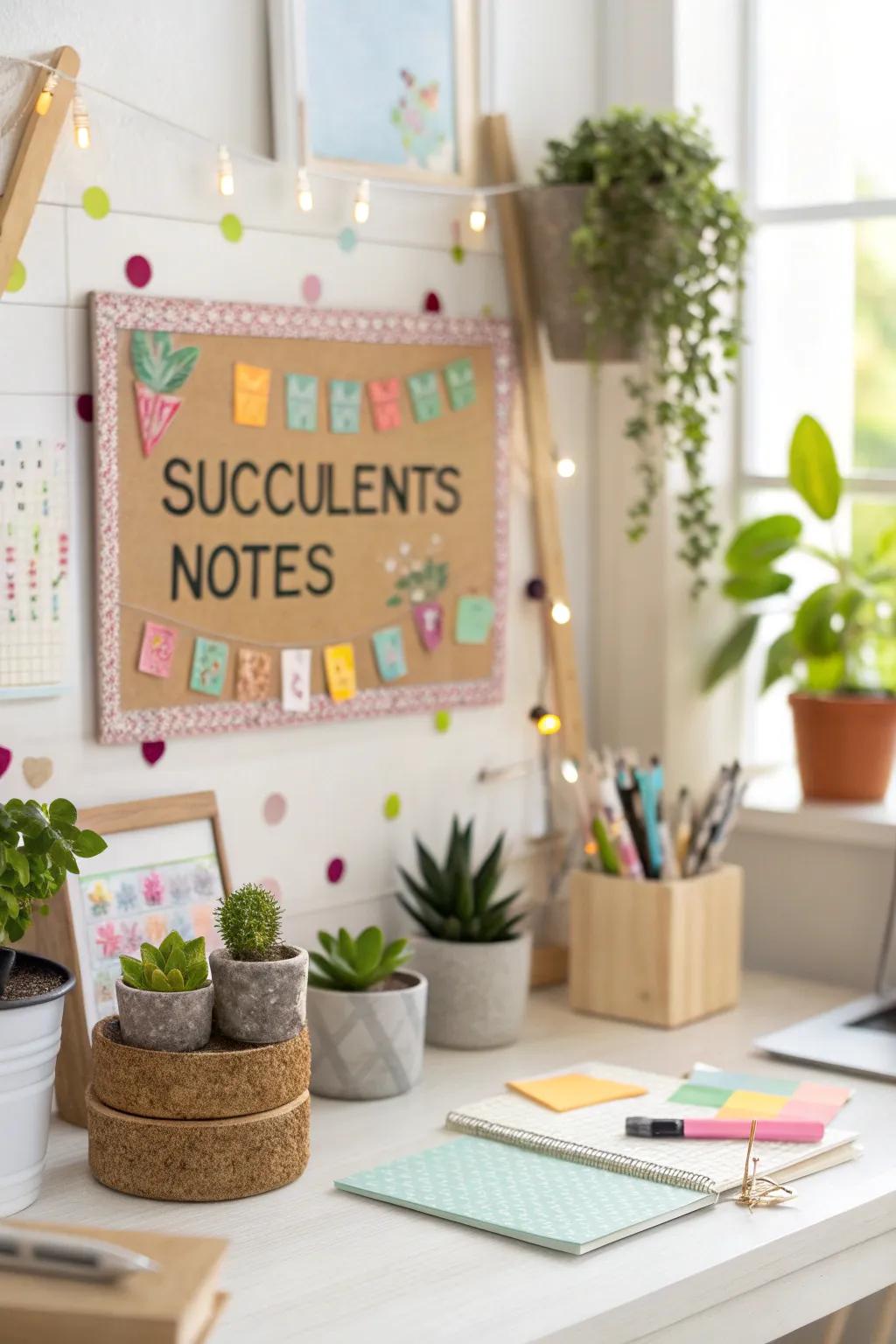 Introduce a hint of humor and charm using succulent expression.