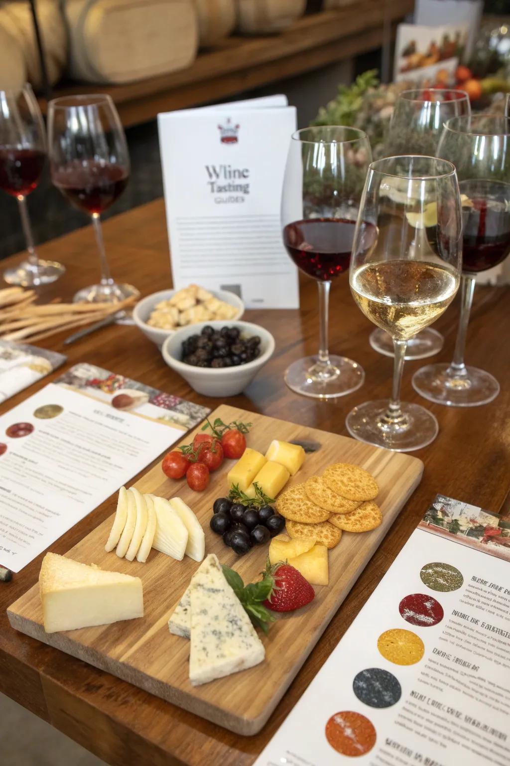 Explore tastes with a curated vino sampling session.