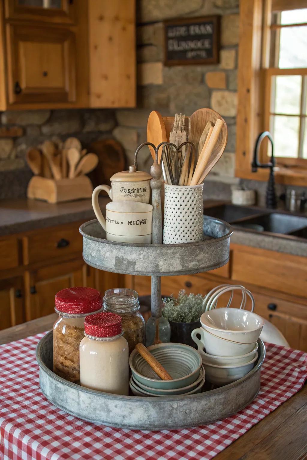 A rustic-themed display rich with vintage charm.