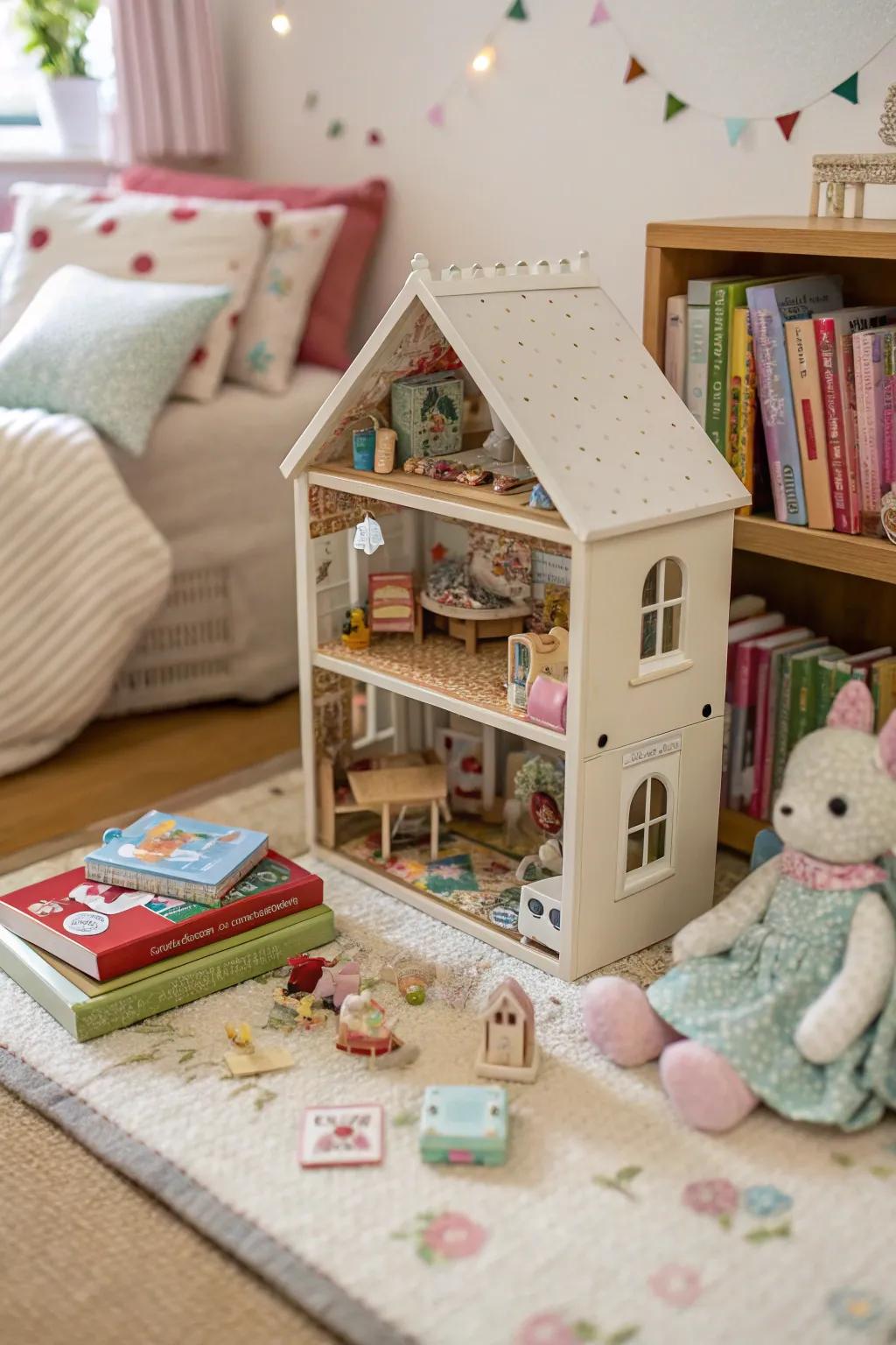 A whimsical world inside a small-scale family home.