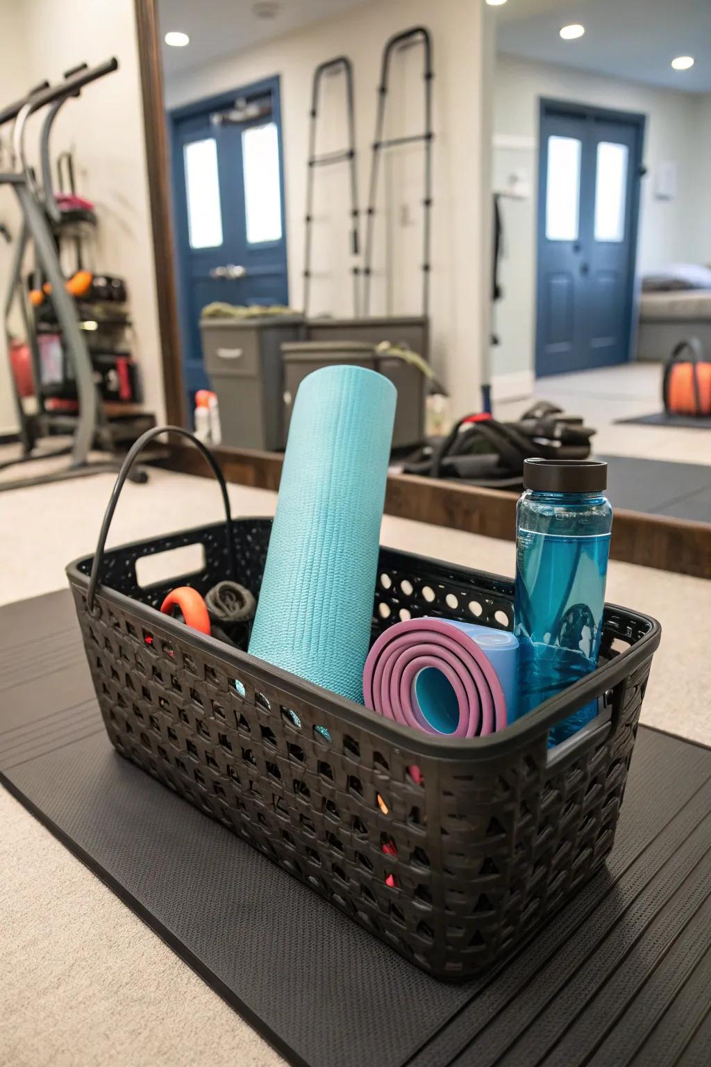 A fitness basket to motivate any enthusiast.
