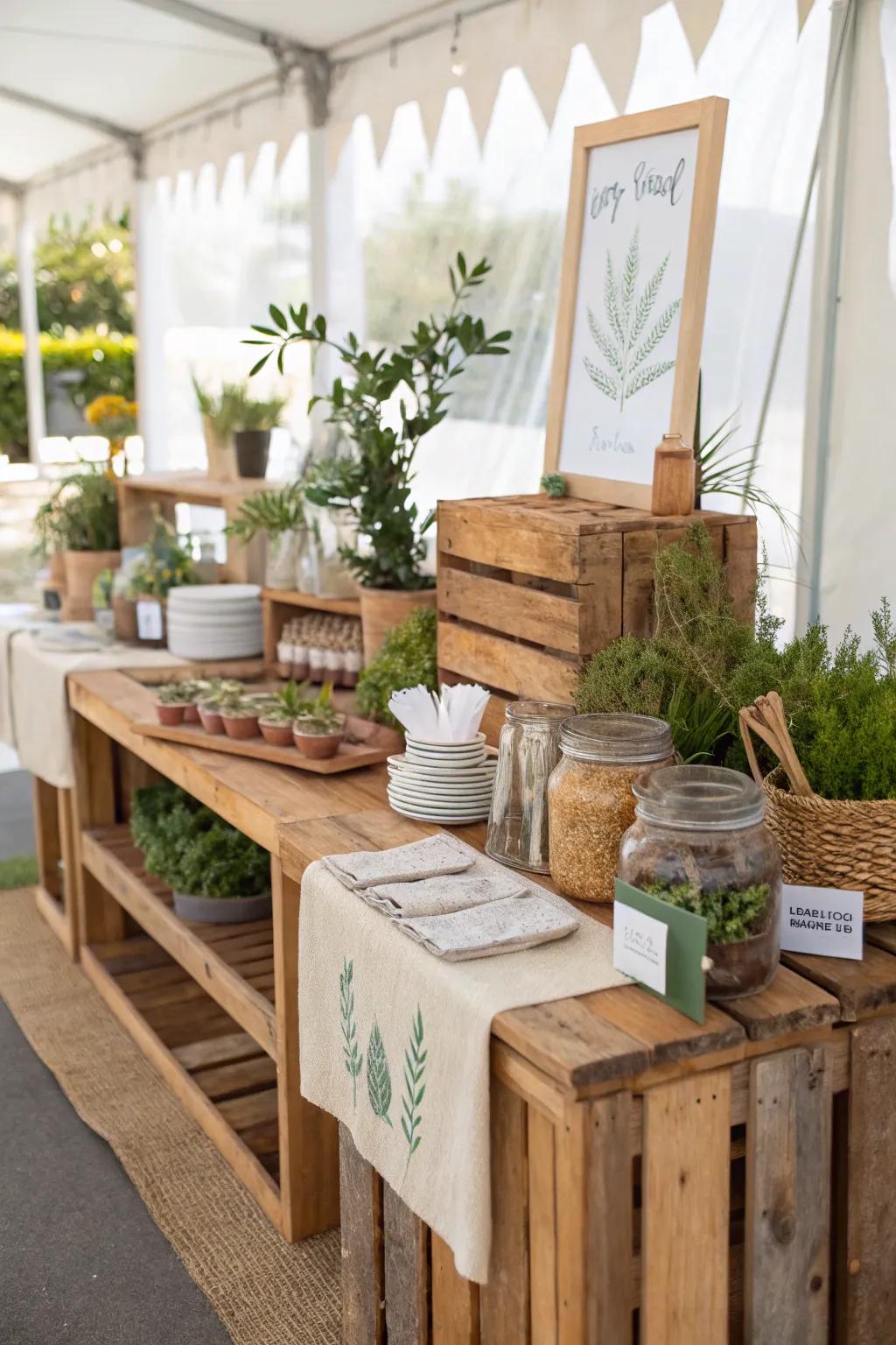 Sustainable materials mirror eco-aware values and draw in like-minded patrons.