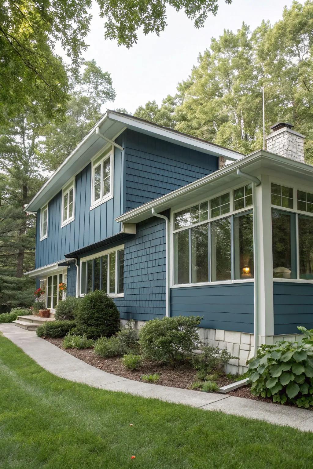 Shale cladding presents a modern yet classic charm.