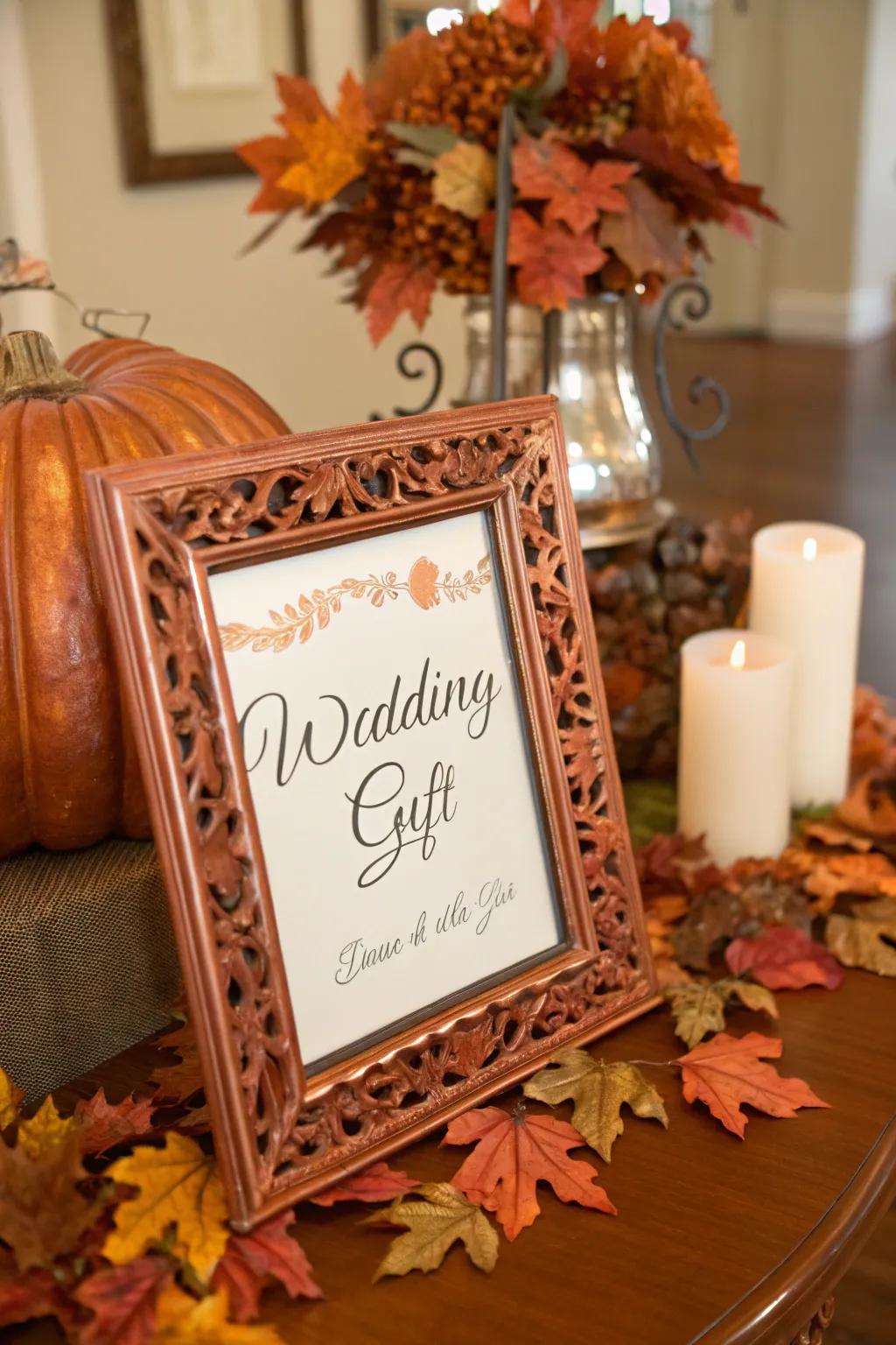 Copper frames add a warm, metallic touch.