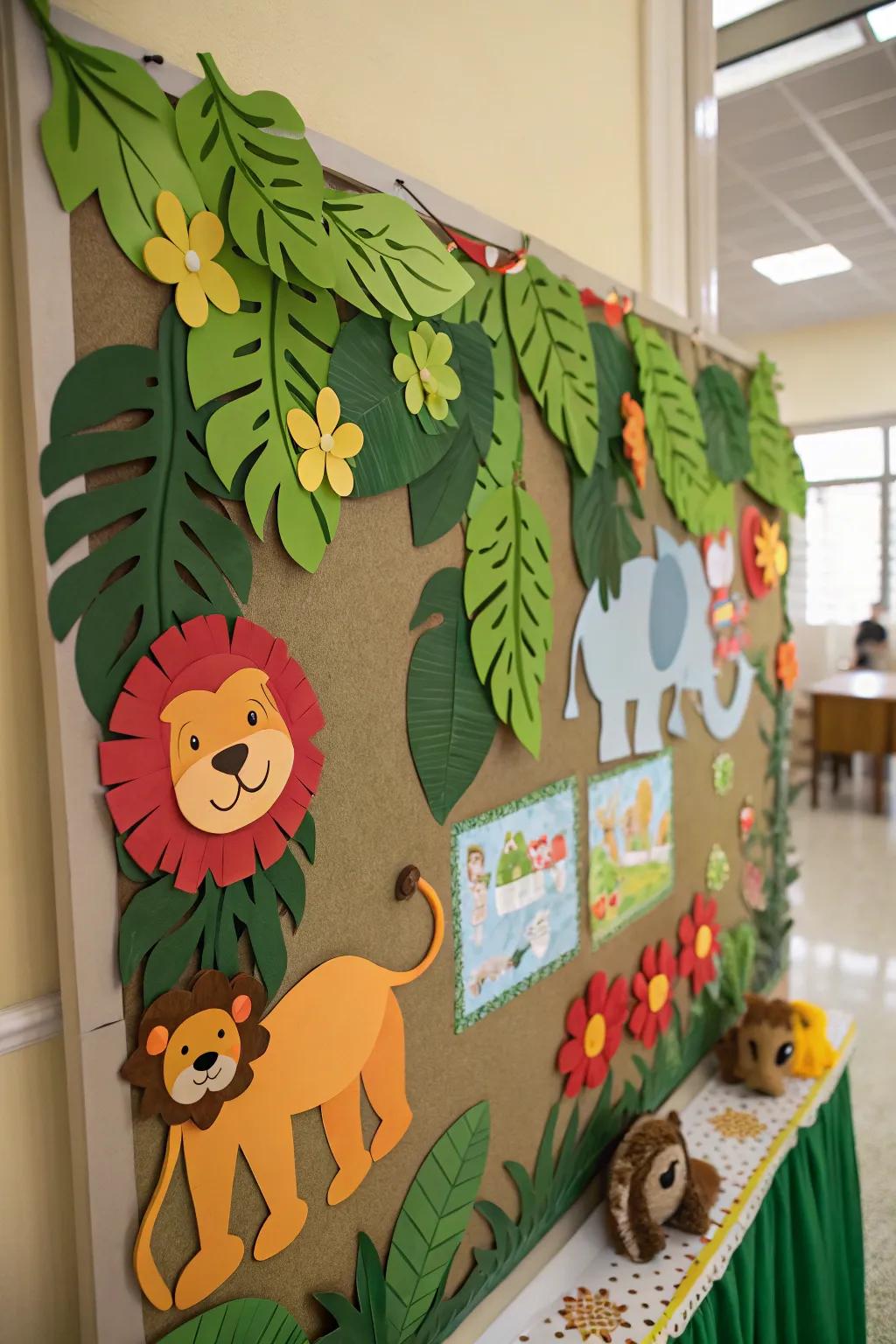 A safari-themed board to encourage adventure and exploration in learning.