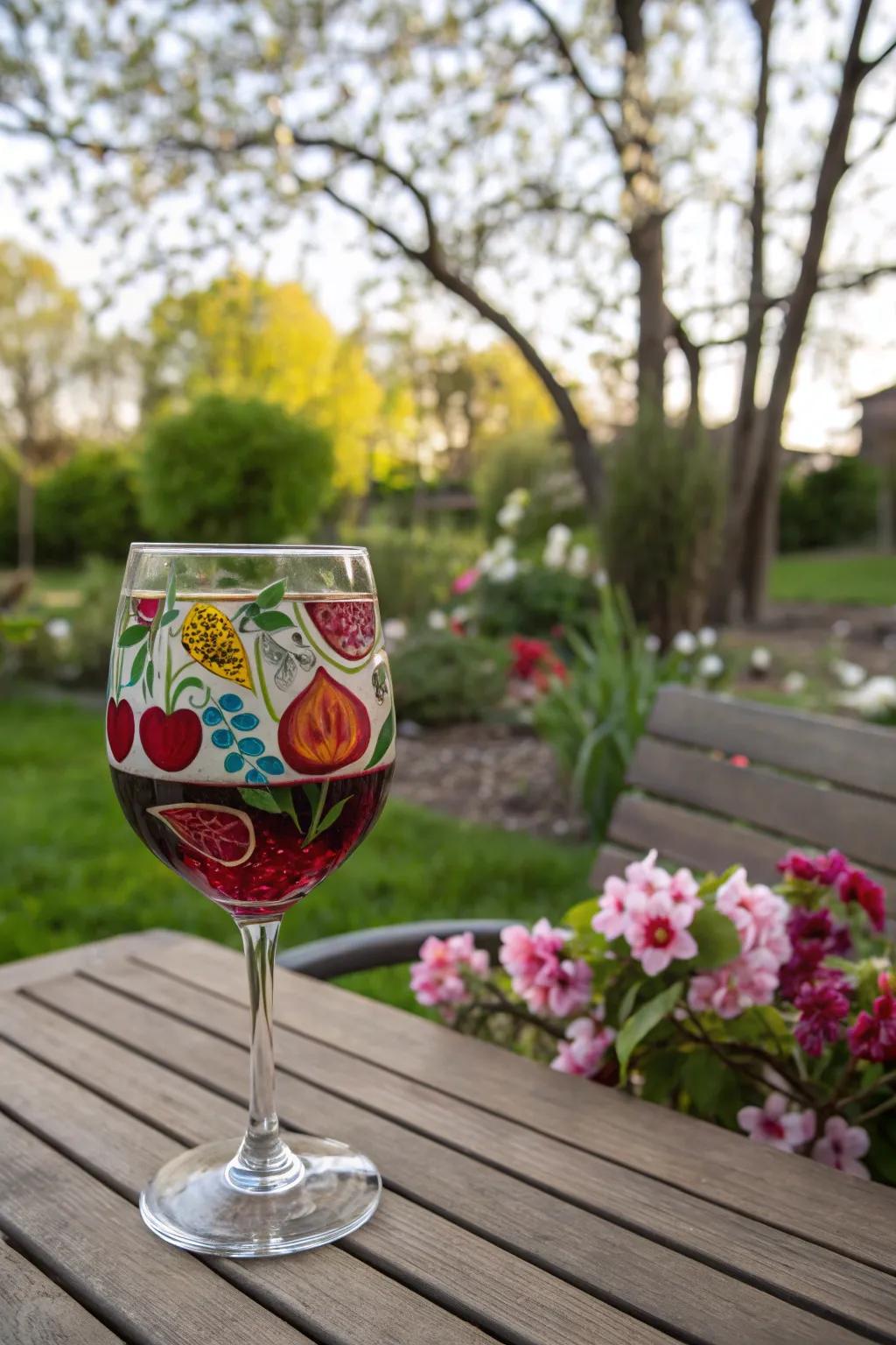 Fruity designs add a burst of summer to your wine glasses.